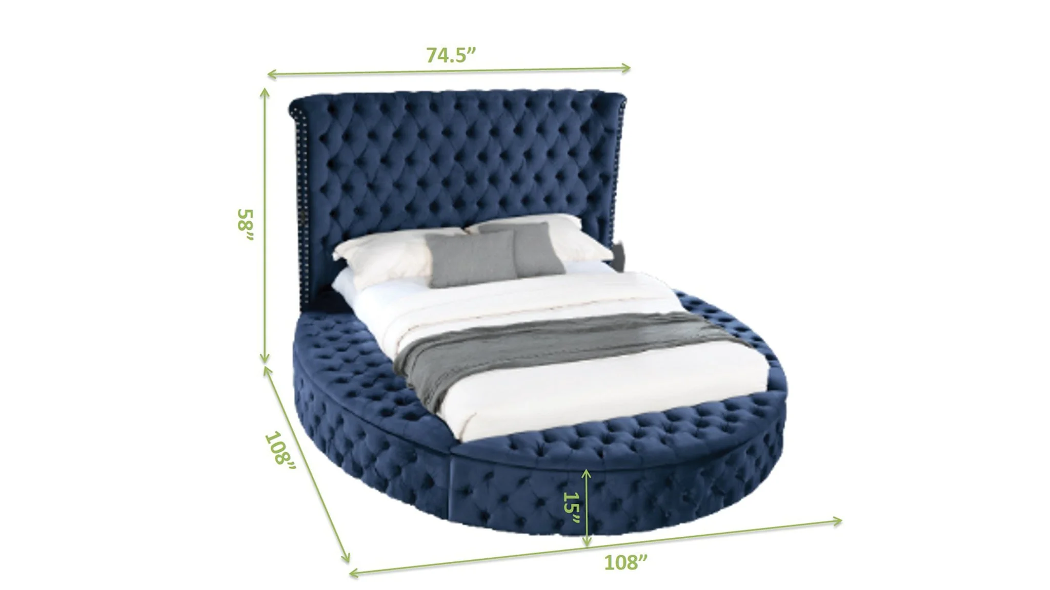 Hazel Queen Bed Blue - Image 5
