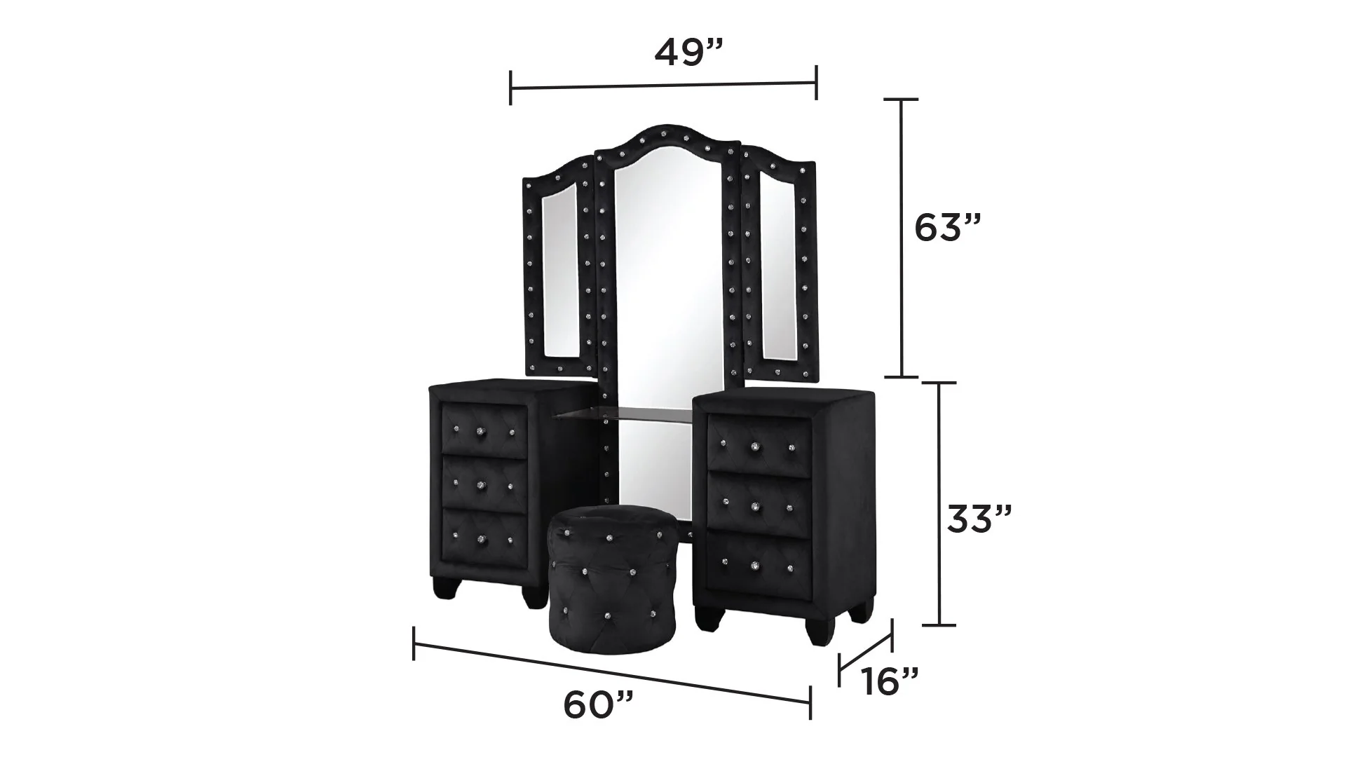 Hazel Queen Vanity 5 Black - Image 18