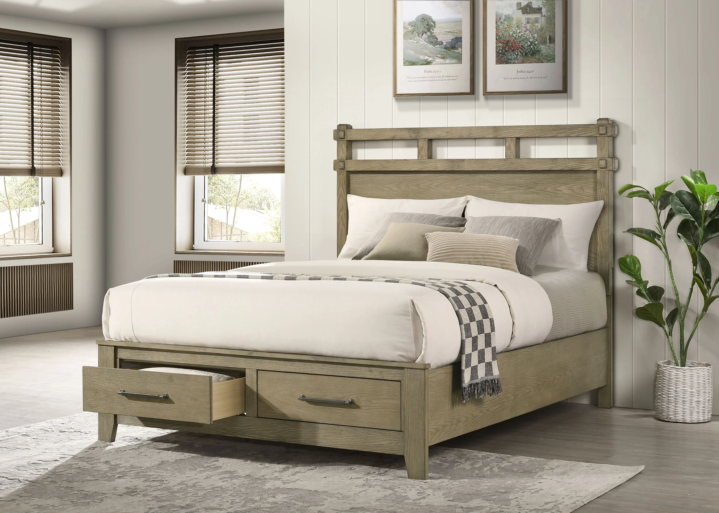 Hazlewood Panel Platform Storage Bed - Image 2