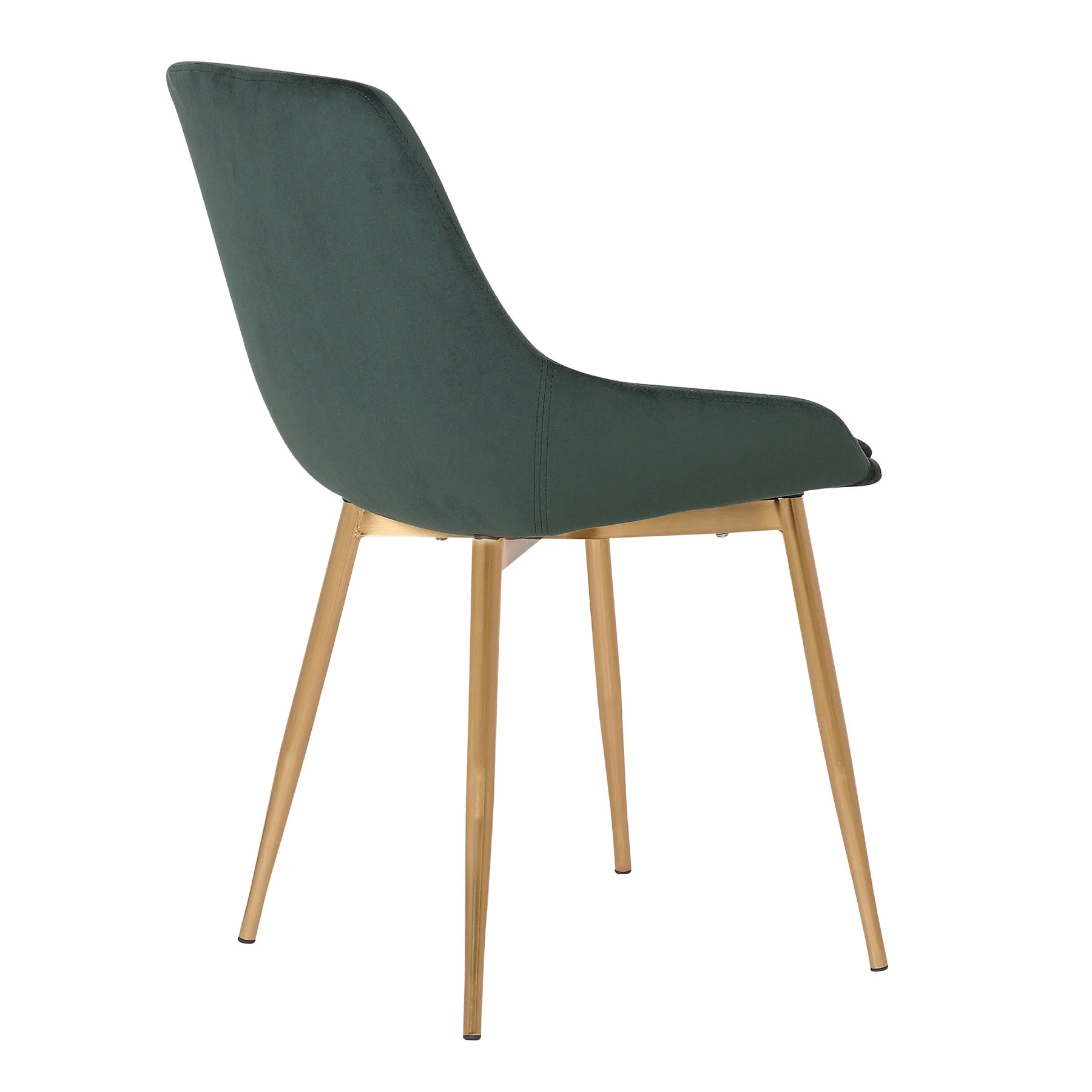 Heidi Green Velvet Dining Accent Chair with Gold Metal Legs - Image 4