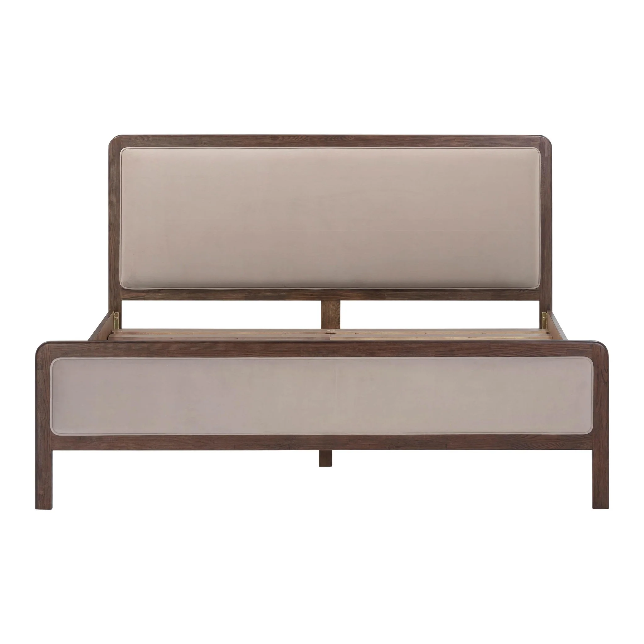 Hella Taupe Velvet King Bed - Image 9