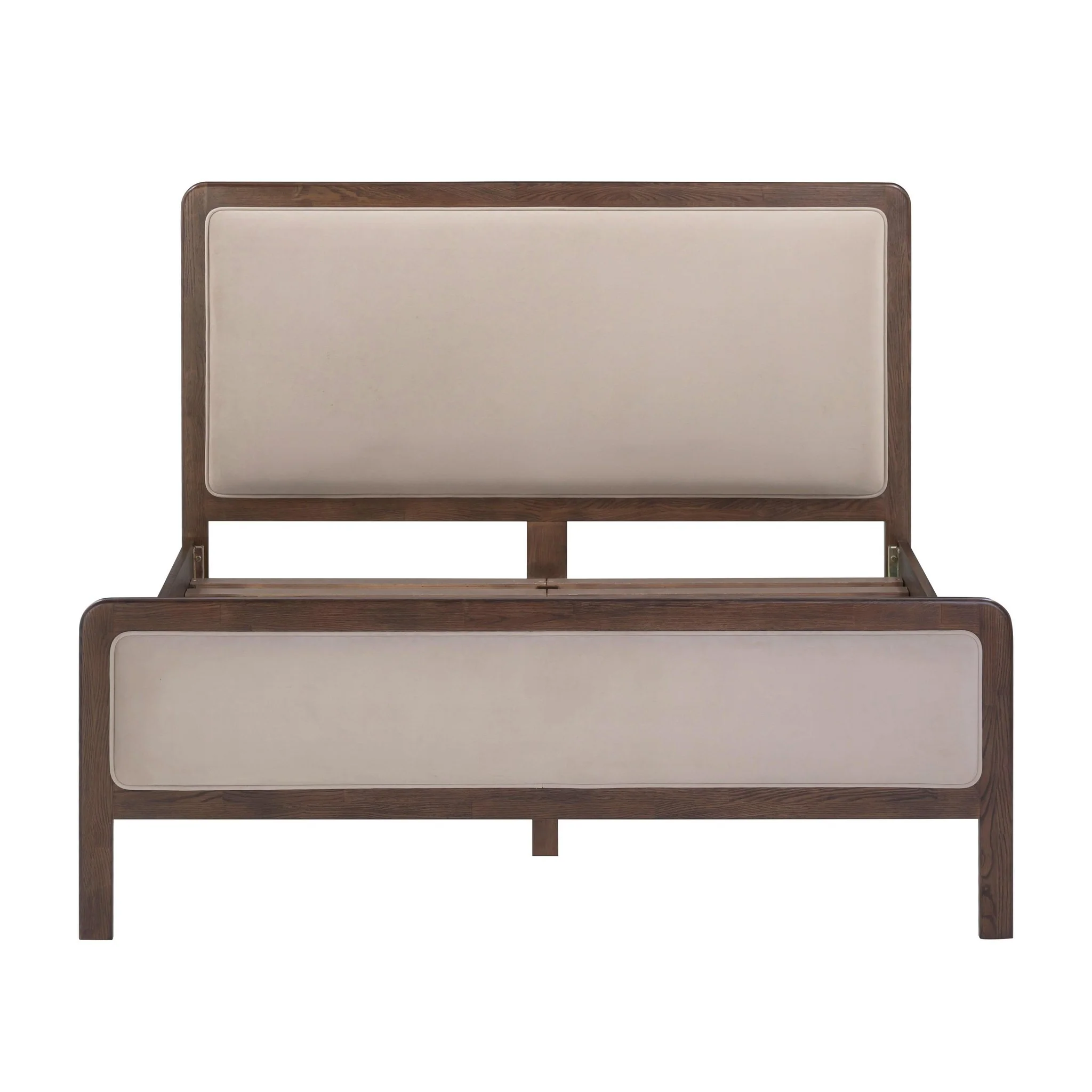 Hella Taupe Velvet Queen Bed - Image 7