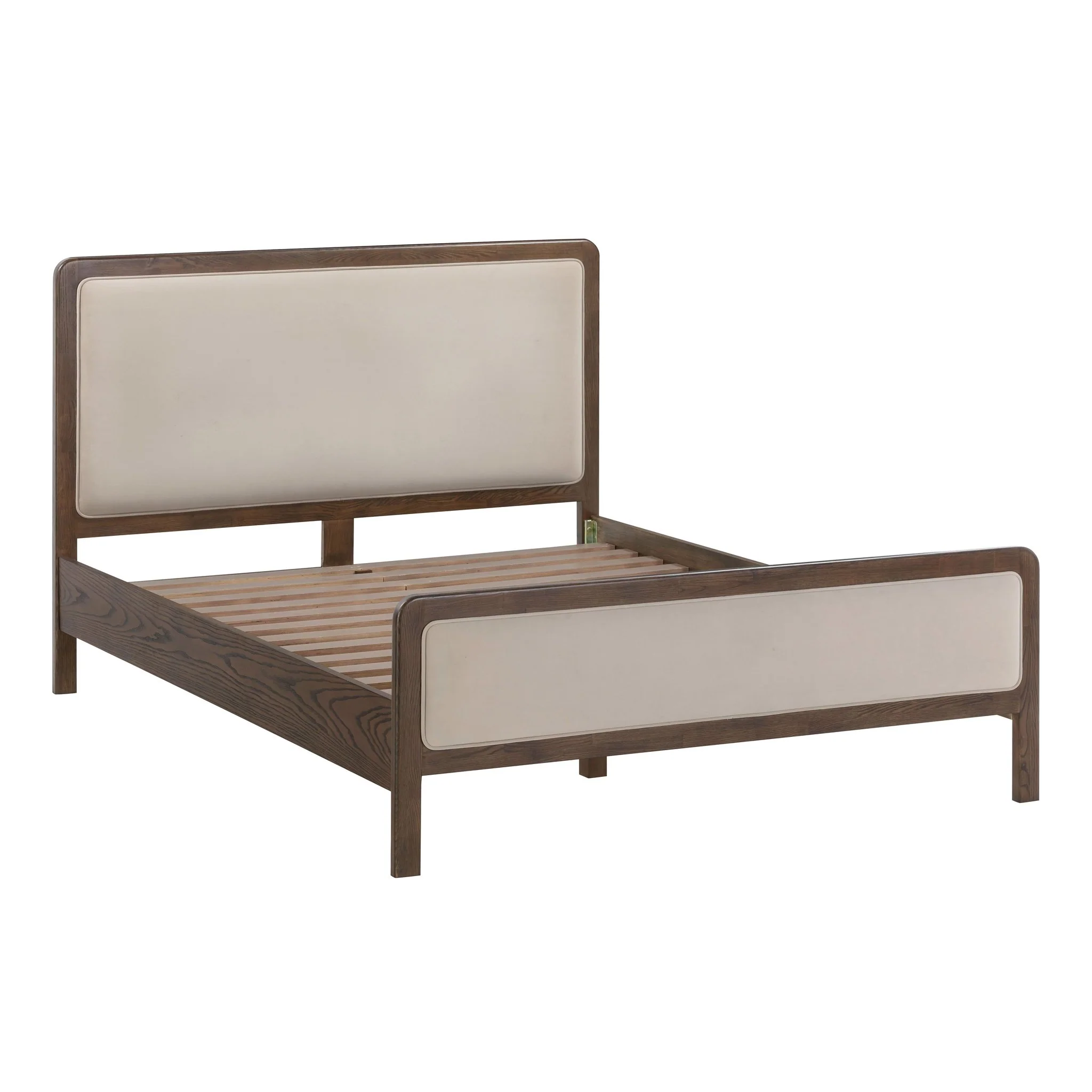 Hella Taupe Velvet Queen Bed - Image 8