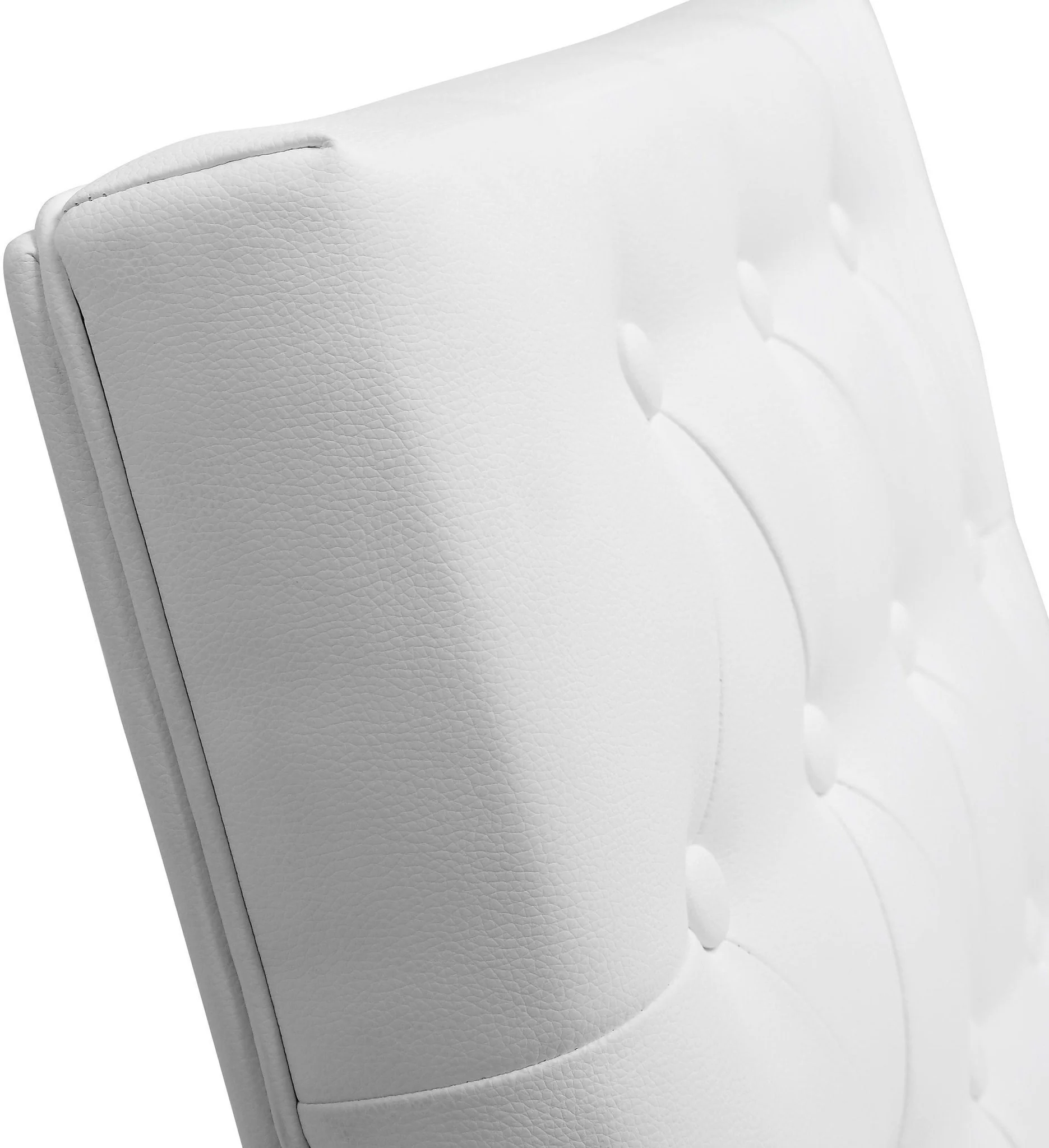 Helsinki White Performance Vegan Leather and Stainless Steel Counter Stool - Set of 2 - Image 7