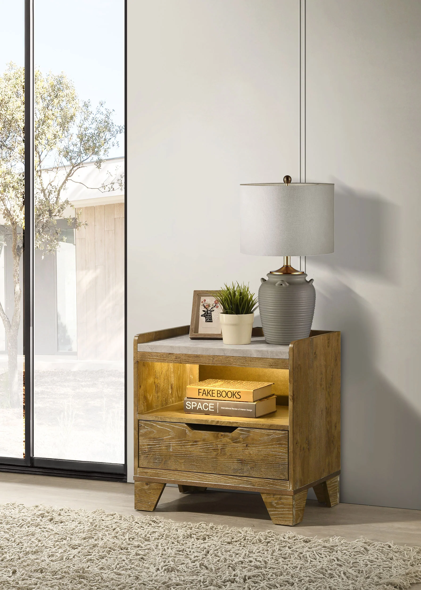 Henderson Nightstand with LED Lighting - Image 2