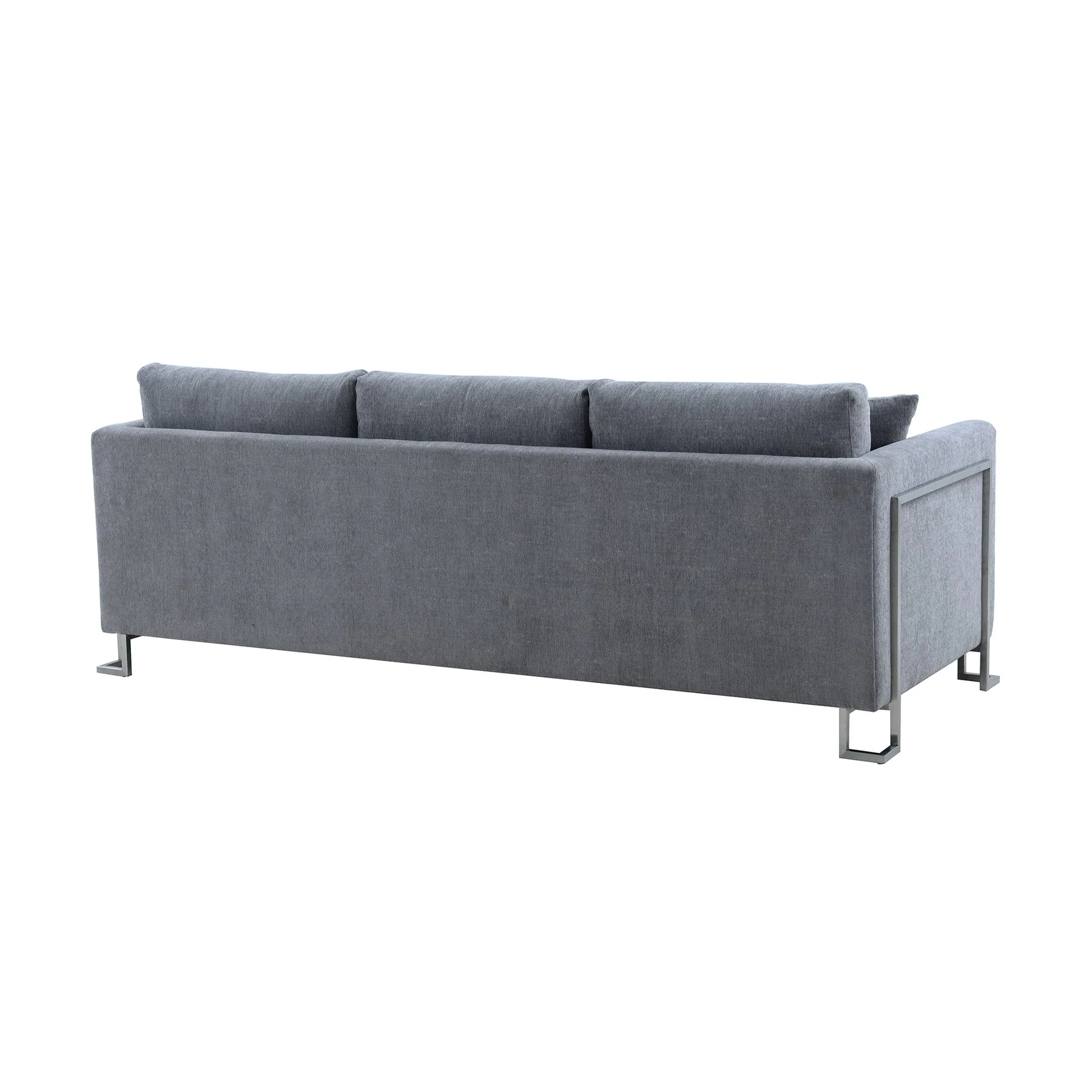 Heritage 2 Piece Gray Fabric Upholstered Sofa & Chair Set - Image 5