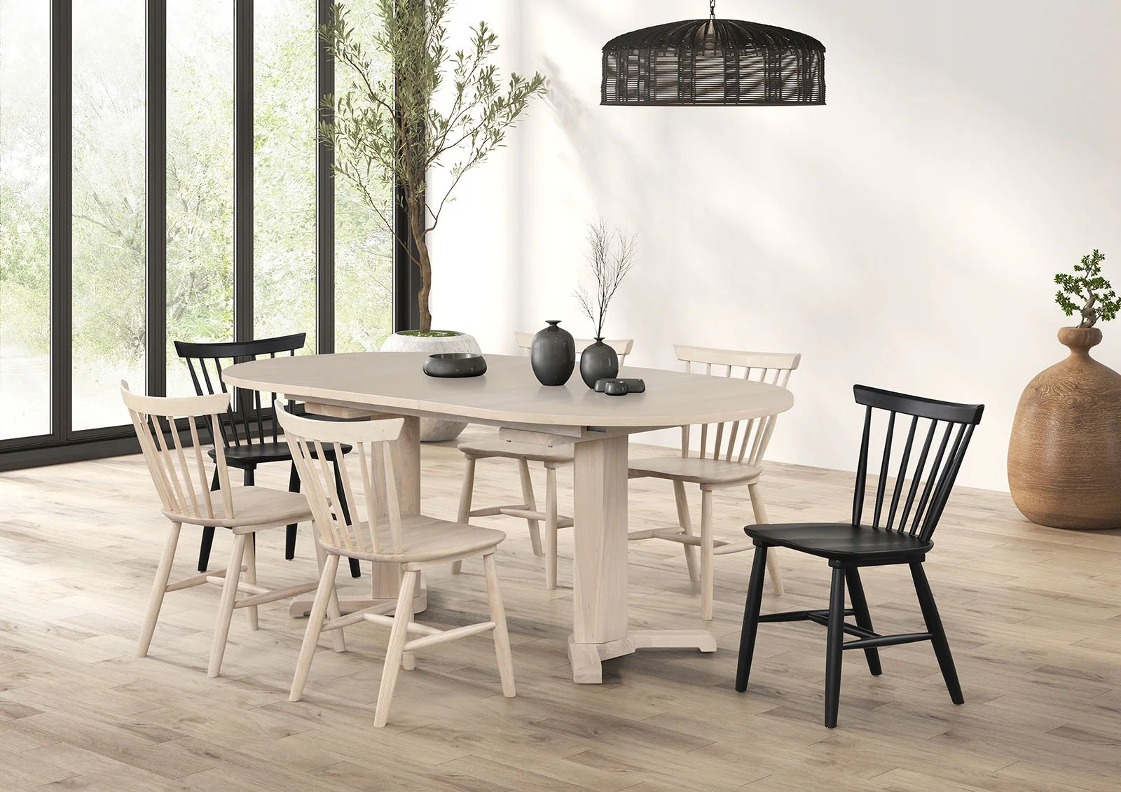 Hines 7 Pc. Oval Dining Set, Multi (2Bk + 4Nt) - Image 3