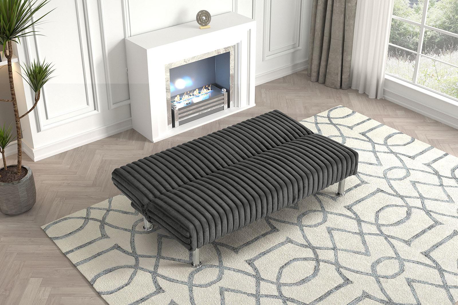 Hinwil Futon Sofa Bed, Charcoal - Image 2