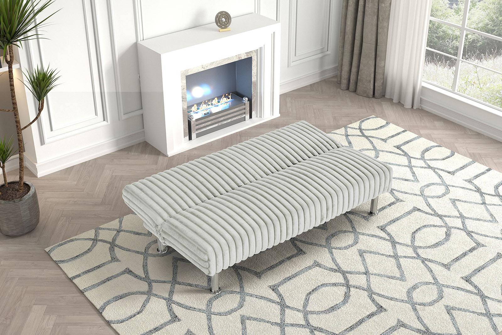 Hinwil Futon Sofa Bed, Light Gray - Image 2