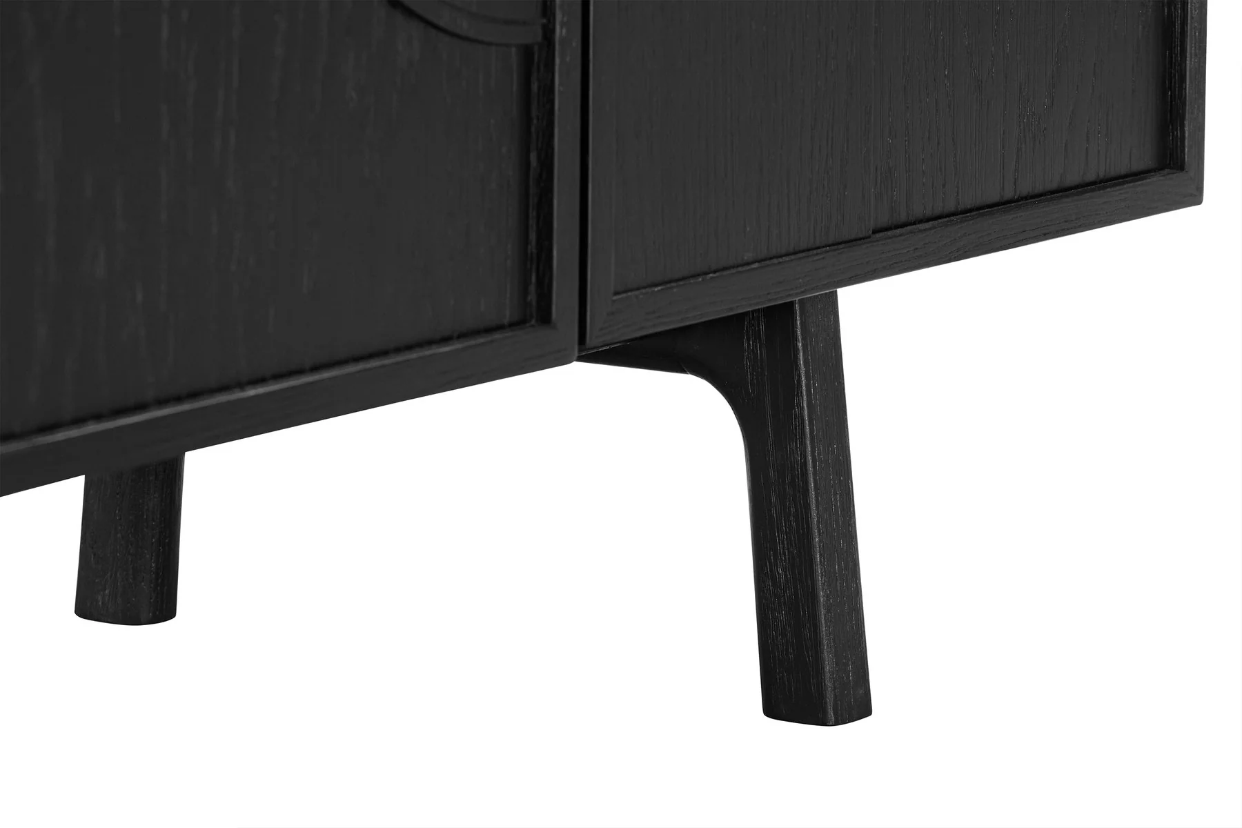 Holland 4 Door Sideboard Buffet in Black Brushed Oak Wood - Image 8