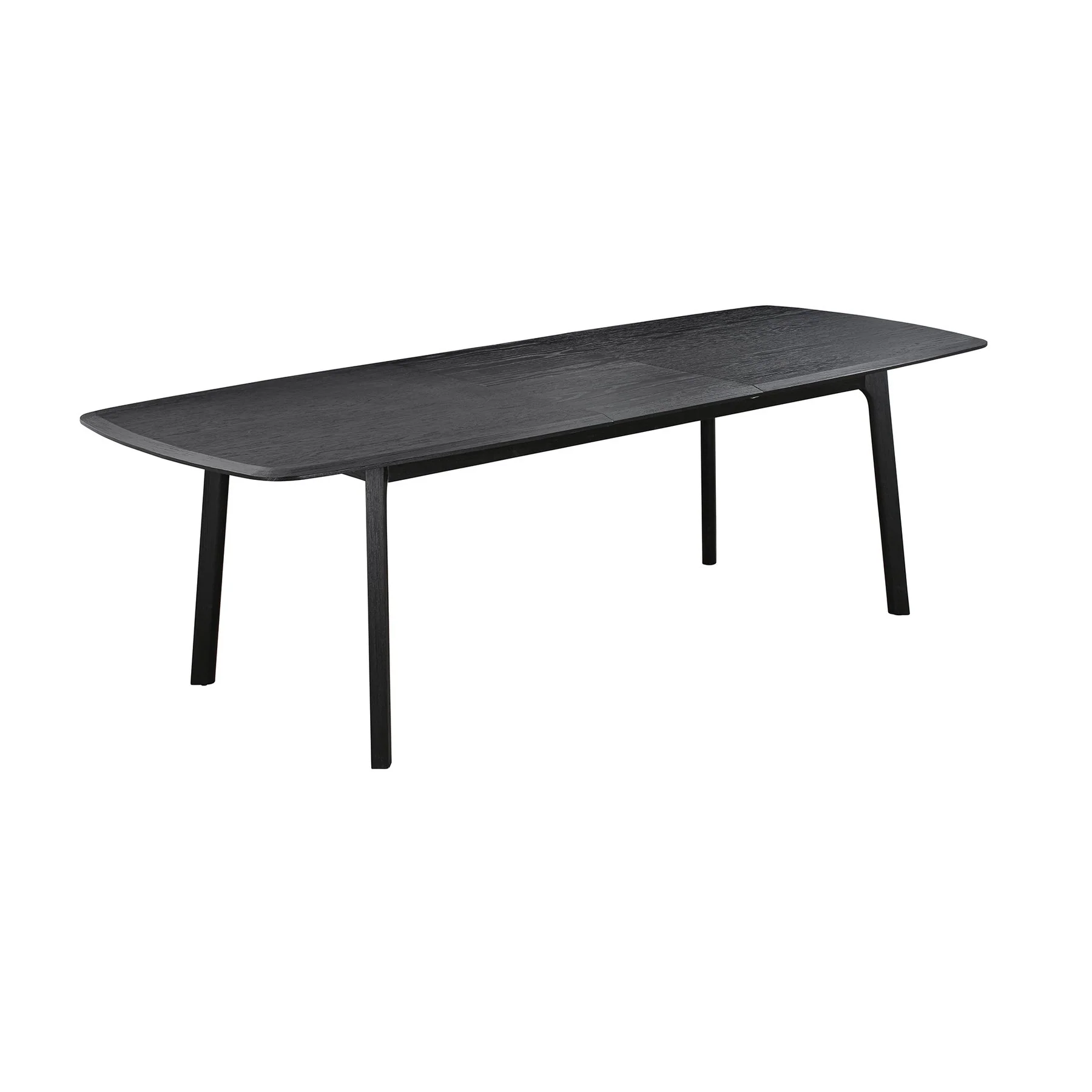 Holland Extendable Rectangle 98" Dining Table in Black Brushed Oak - Image 2