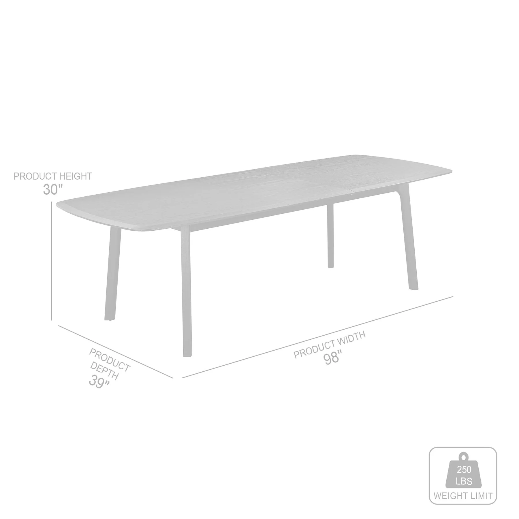 Holland Extendable Rectangle 98" Dining Table in Gray Oak - Image 6