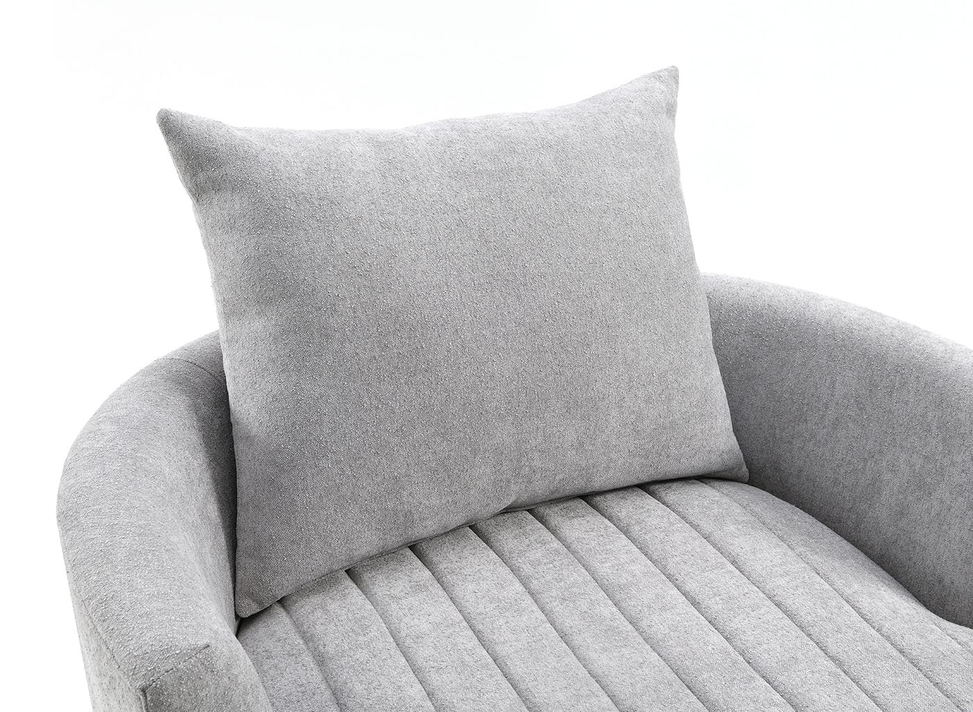 Hoople Swivel Chair, Channeled, Dark Gray - Image 7