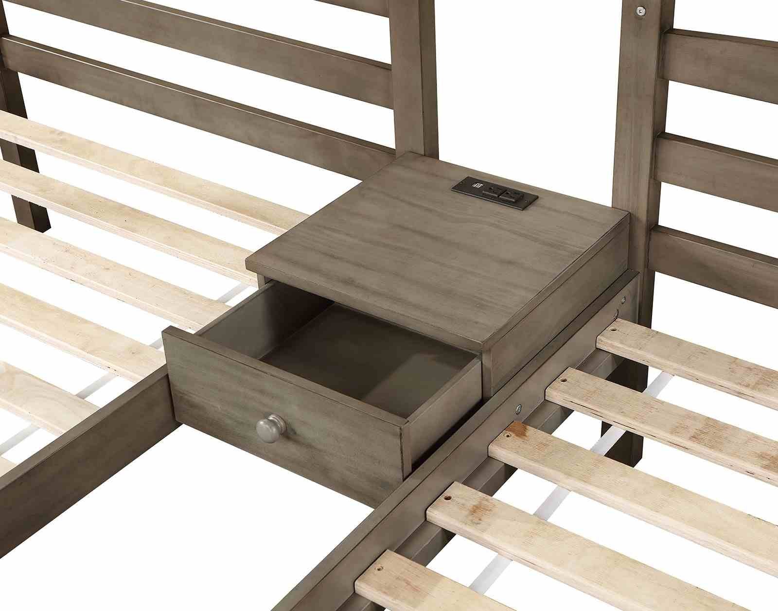 Hortense Triple Twin Bunk Bed, Warm Gray - Image 3