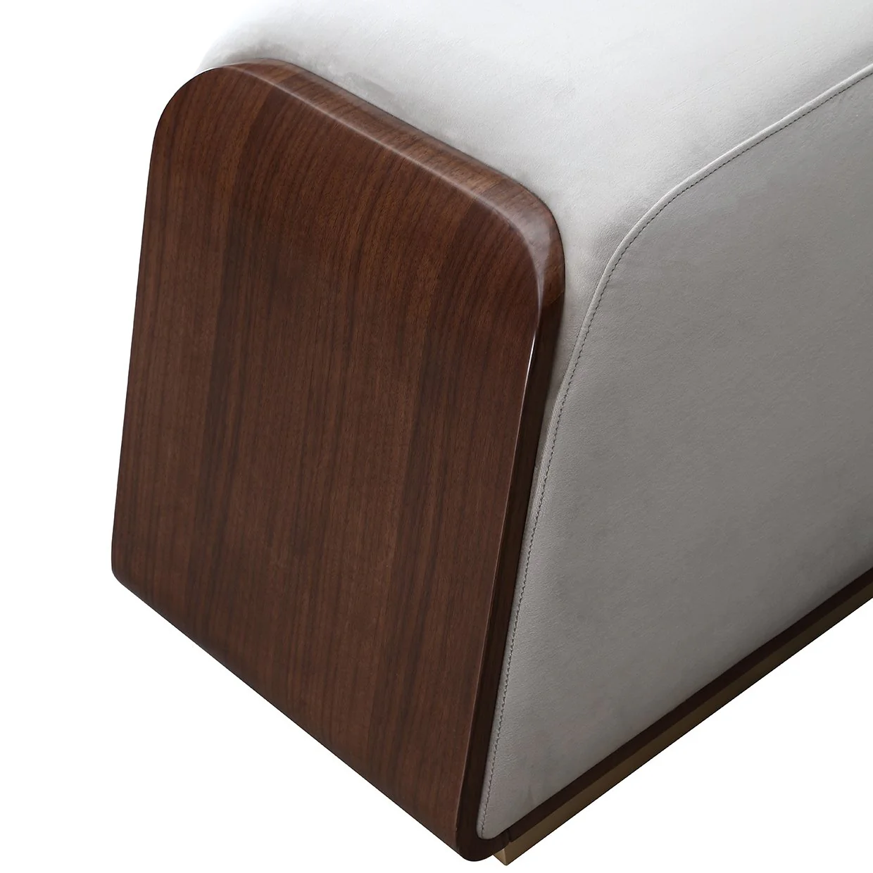 Houston Accent Bench - Porcini/Walnut - Image 4