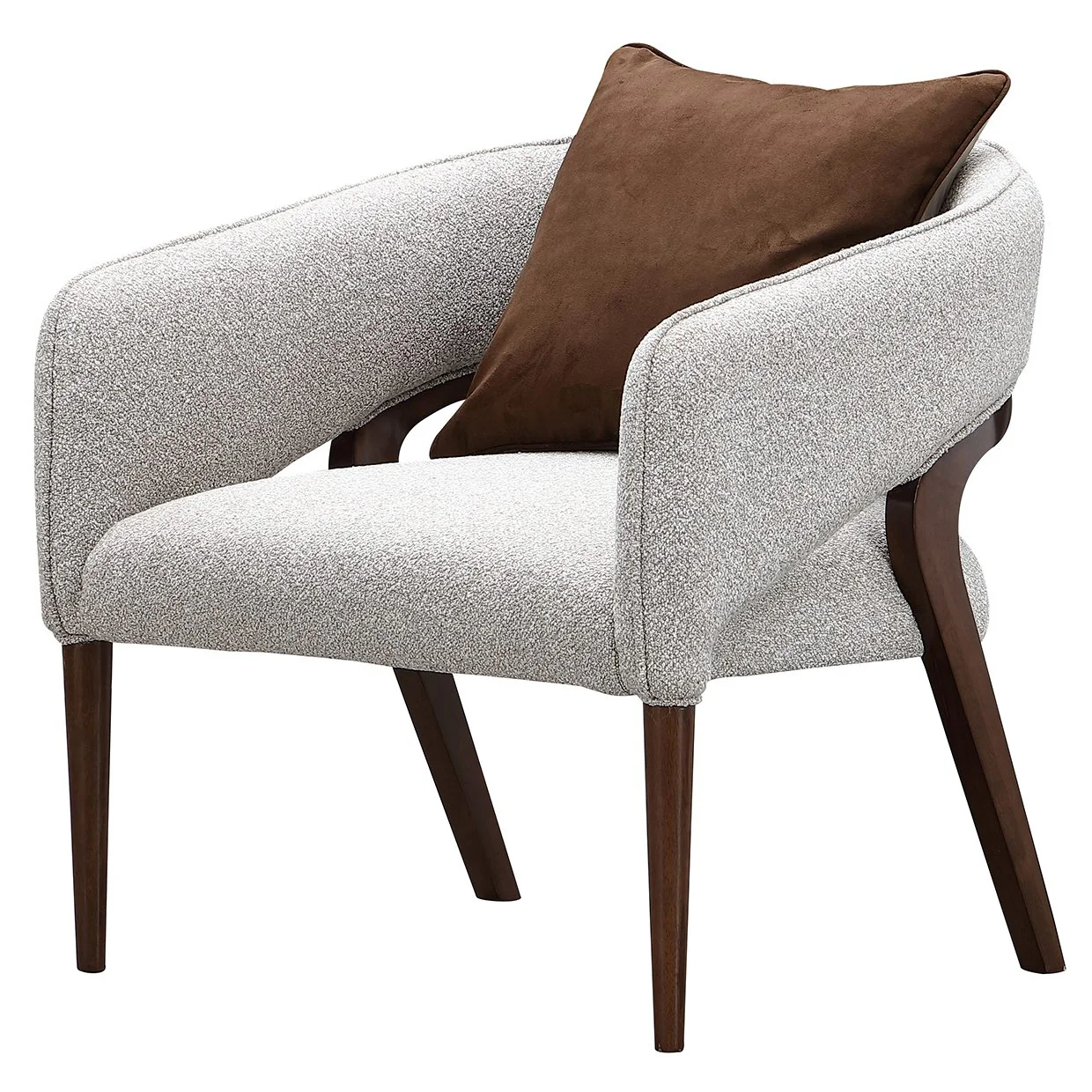 Houston Accent Chair - Pebble/Walnut - Image 11
