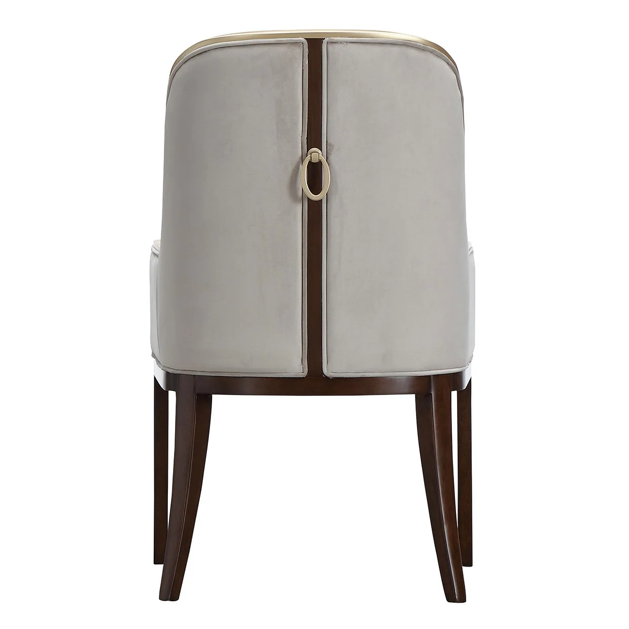 Houston Dining Arm Chair - Porcini/Walnut - Image 4