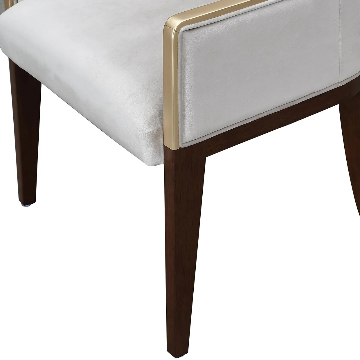 Houston Dining Arm Chair - Porcini/Walnut - Image 7