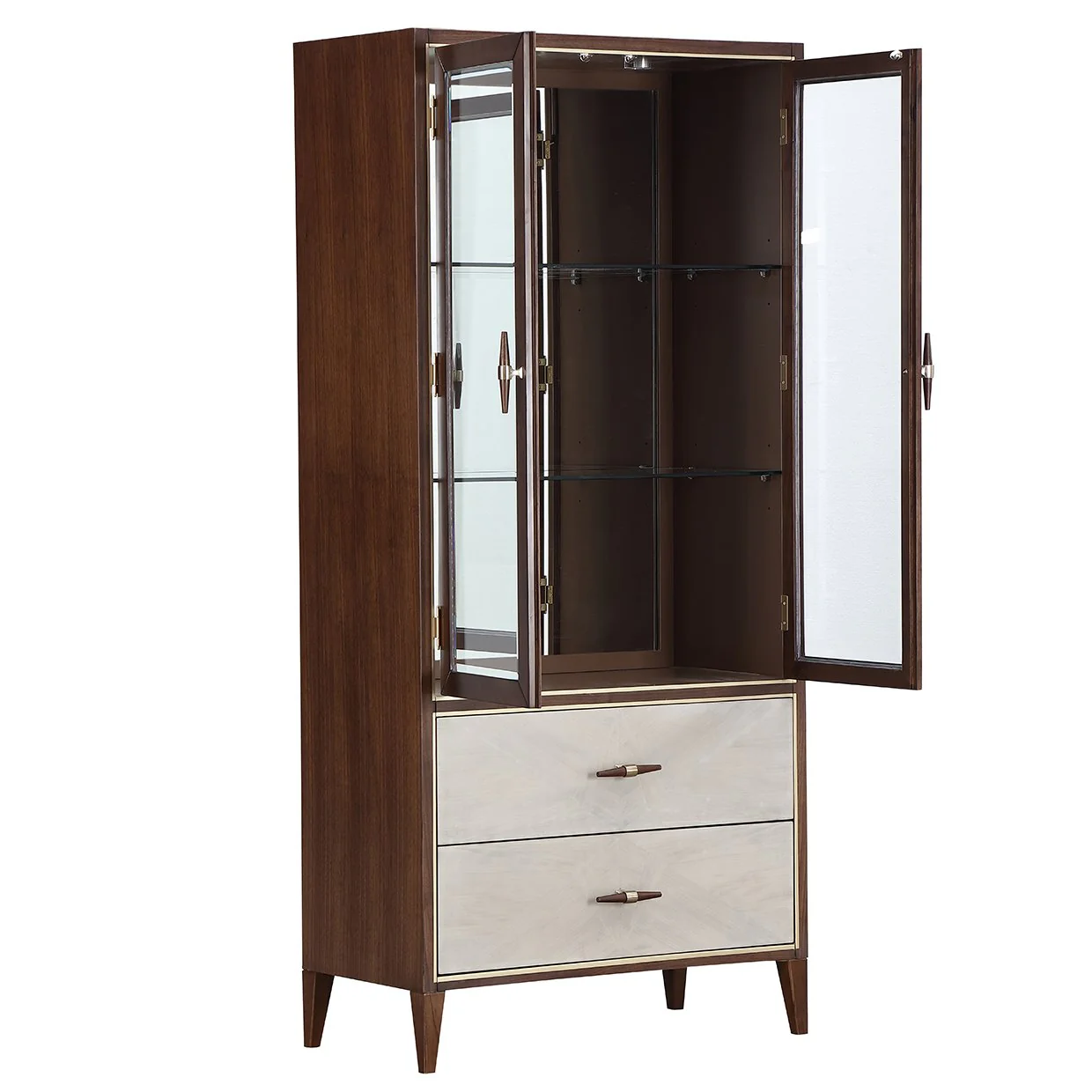 Houston Display Cabinet - Walnut - Image 4