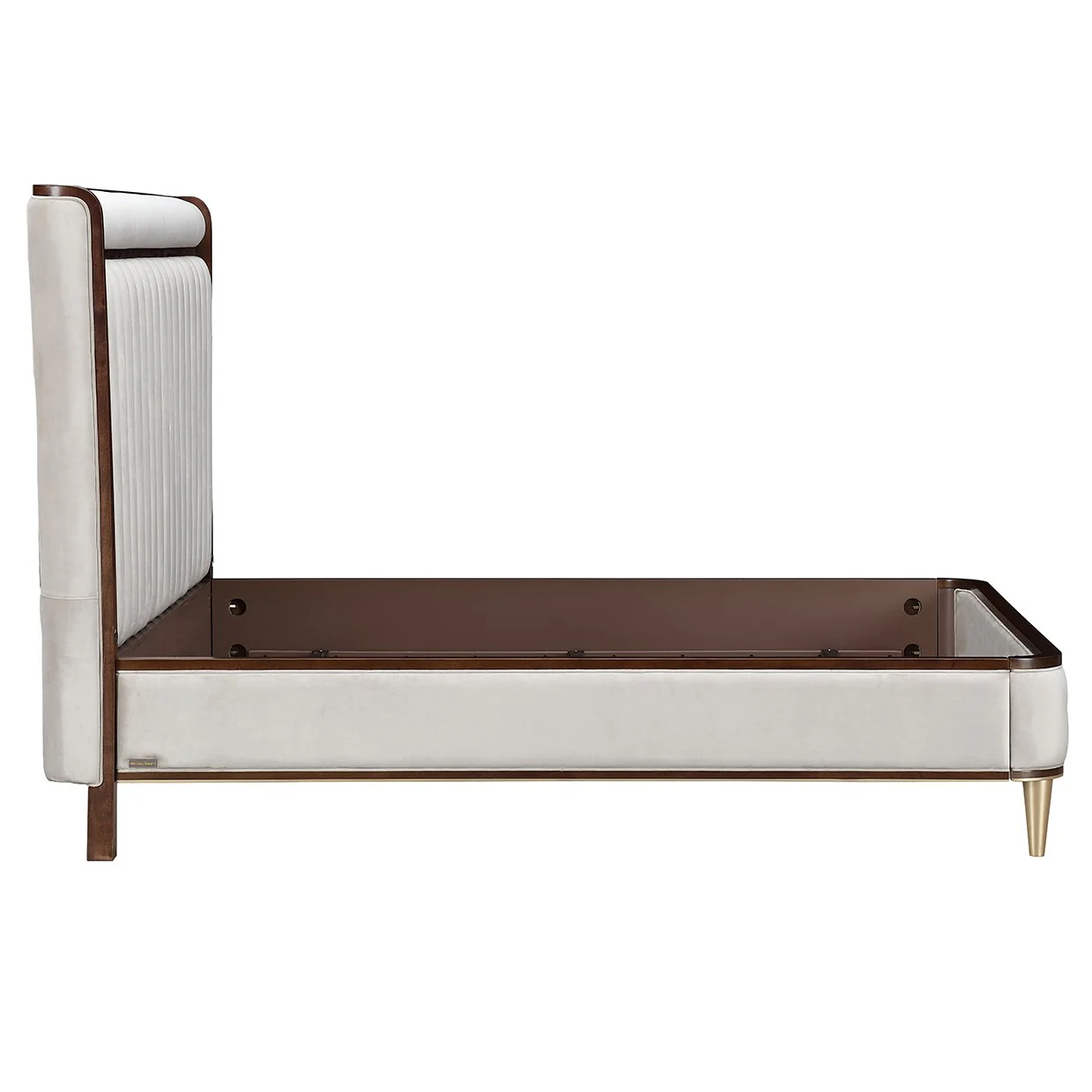 Houston Eastern King Channel Tufted Panel Bed - Porcini/Walnut - Image 3