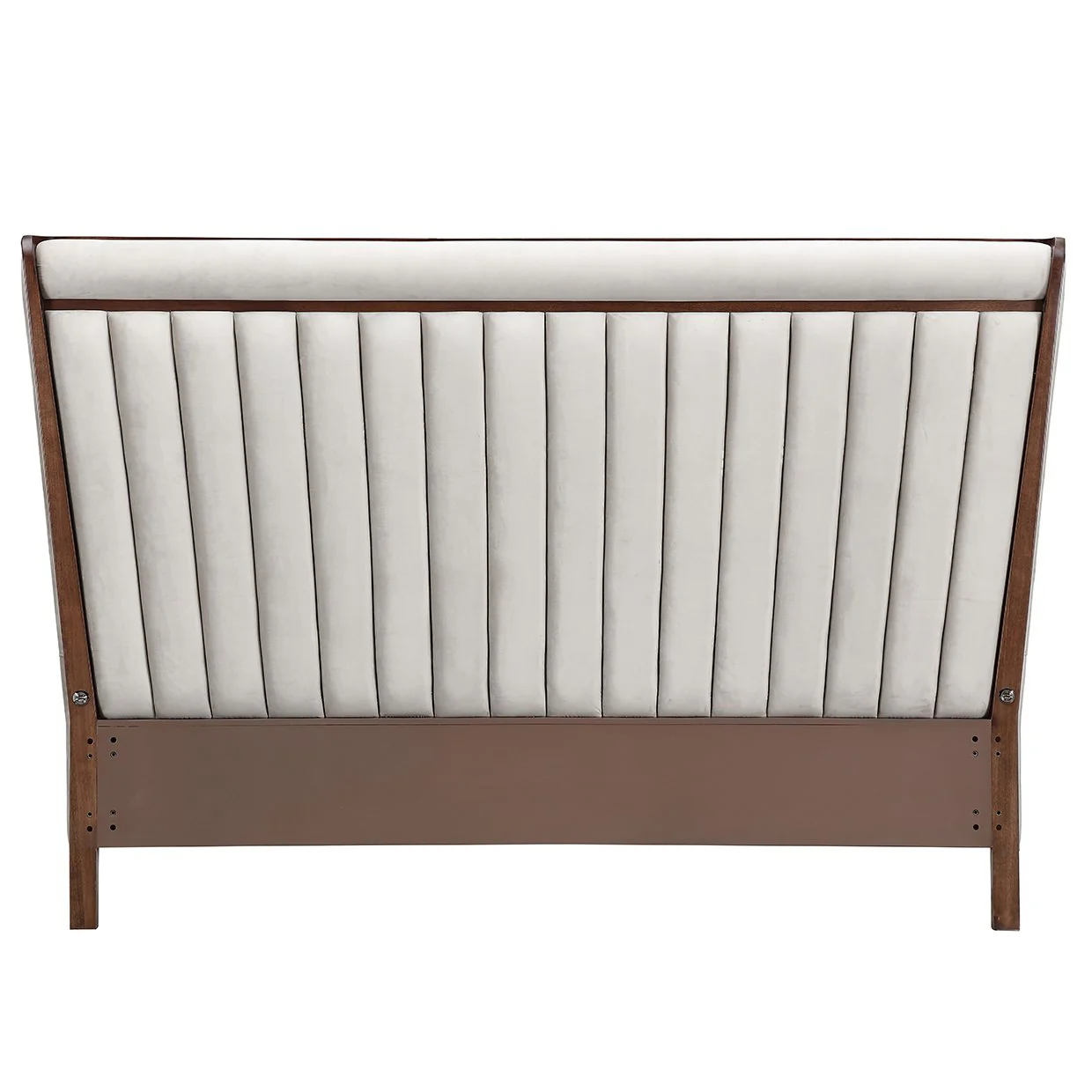 Houston Eastern King Channel Tufted Panel Bed - Porcini/Walnut - Image 4
