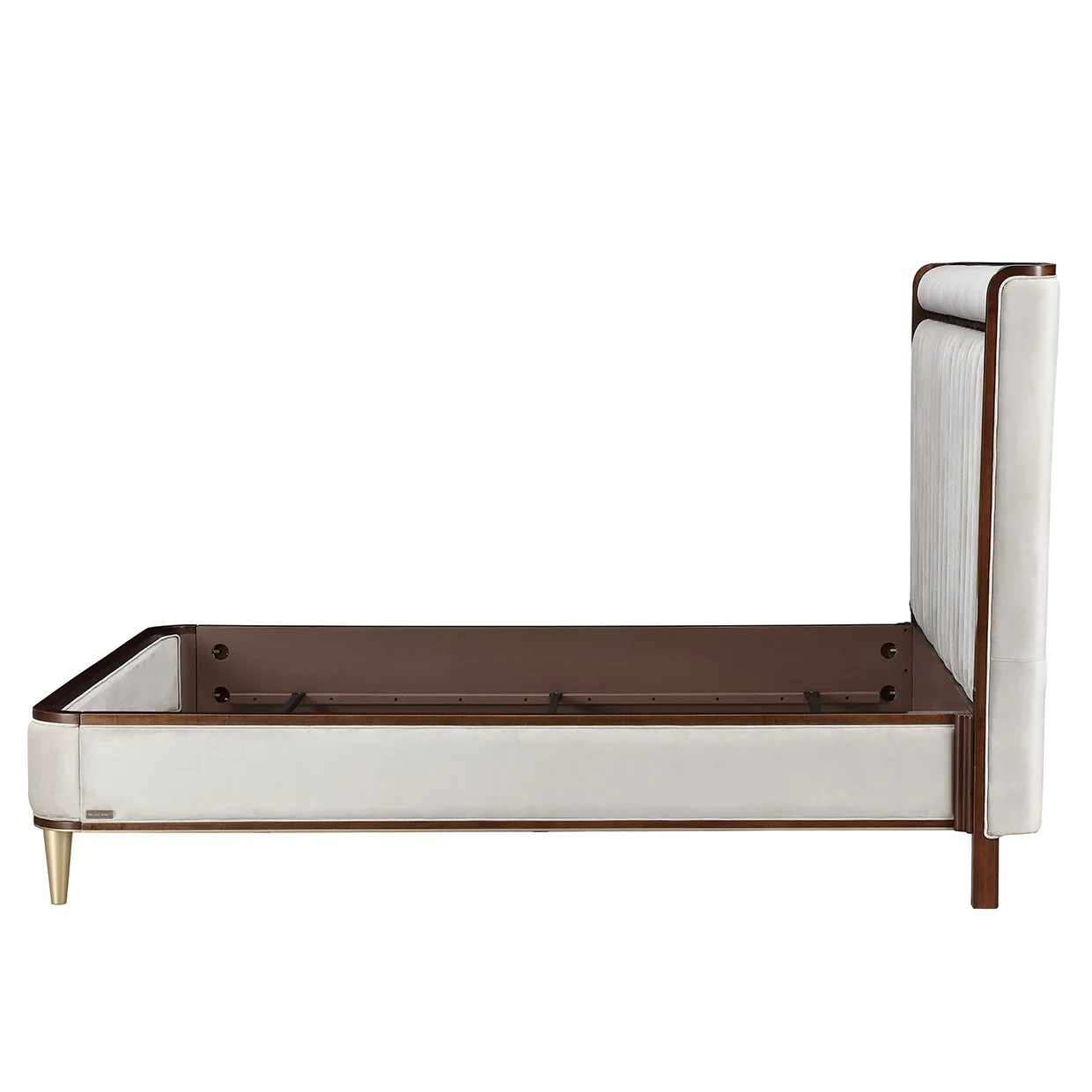 Houston Eastern King Channel Tufted Panel Bed - Porcini/Walnut - Image 5