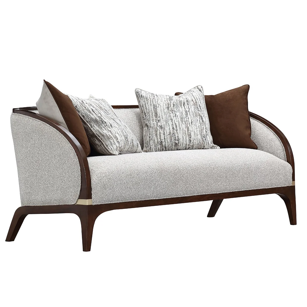 Houston Loveseat - Pebble/Walnut - Image 2