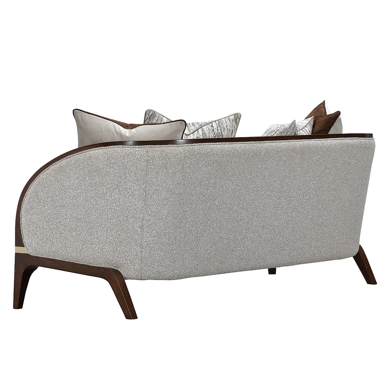 Houston Loveseat - Pebble/Walnut - Image 7
