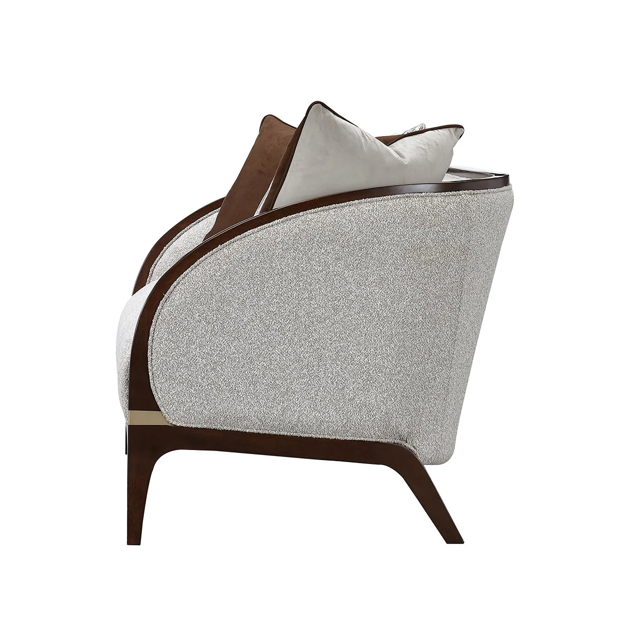 Houston Loveseat - Pebble/Walnut - Image 8