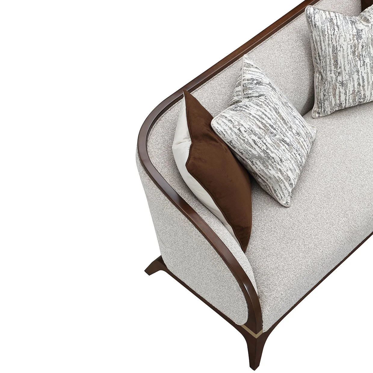 Houston Loveseat - Pebble/Walnut - Image 9