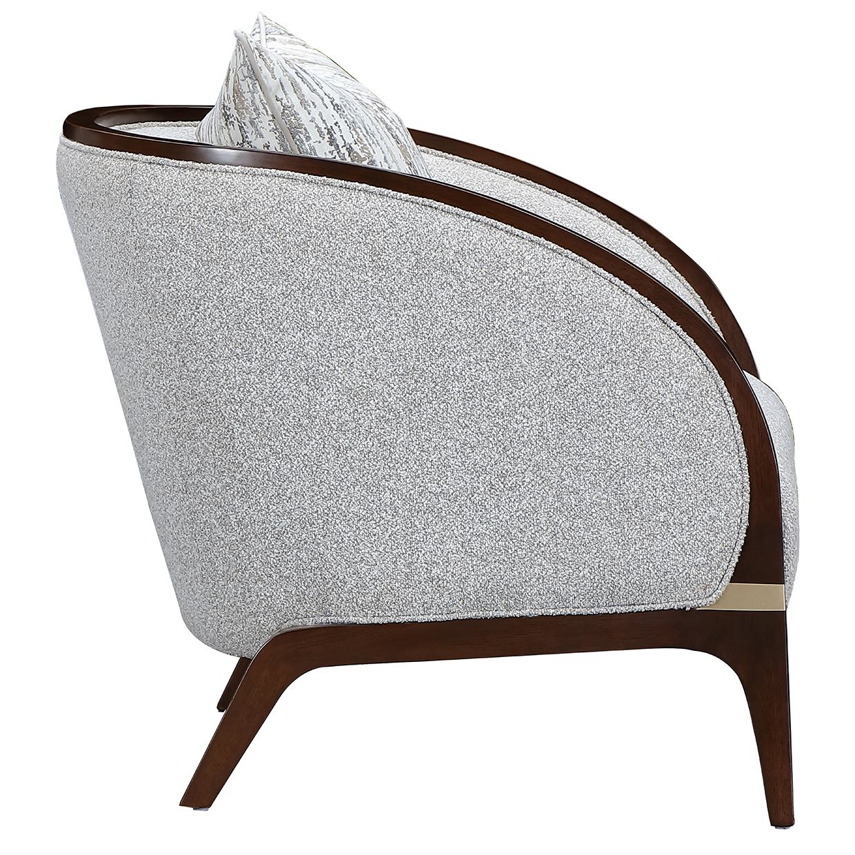 Houston Matching Chair - Pebble/Walnut - Image 4