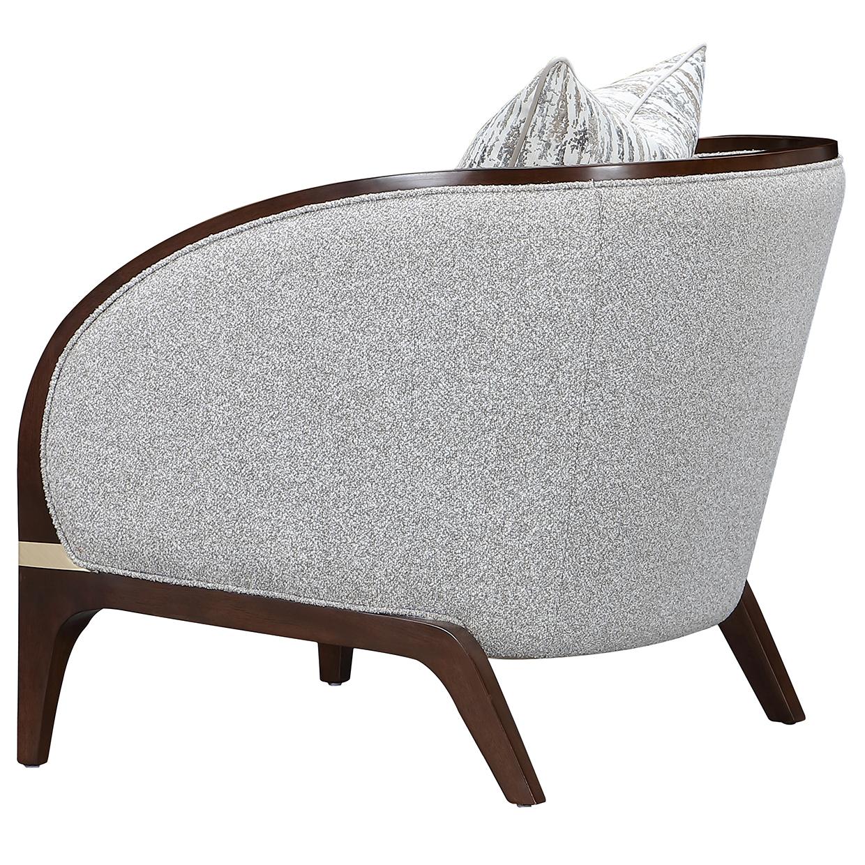 Houston Matching Chair - Pebble/Walnut - Image 5