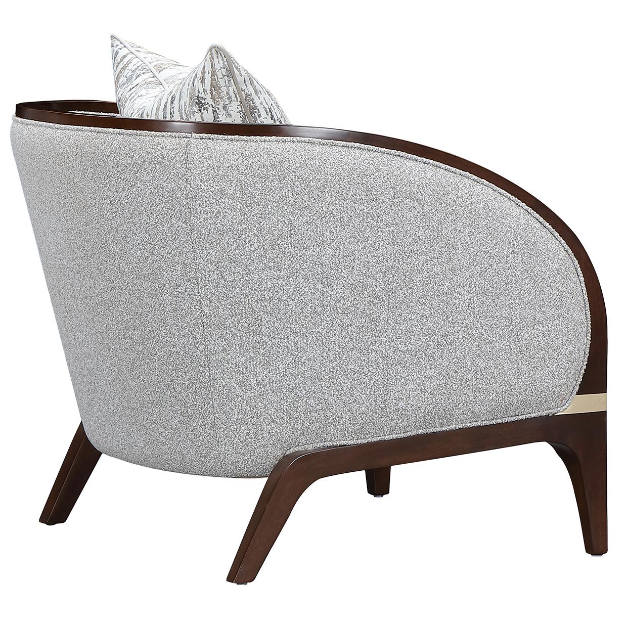 Houston Matching Chair - Pebble/Walnut - Image 7