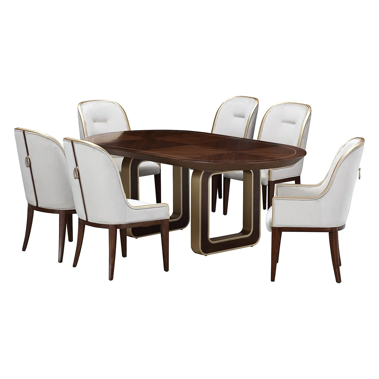 Houston Oval Dining Table - Walnut - Image 7