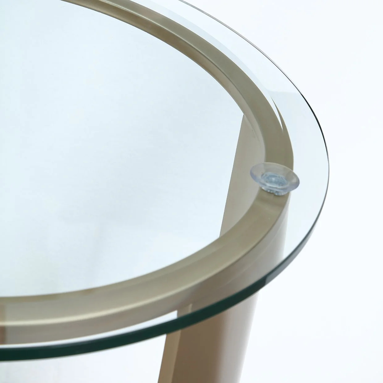 Houston Round Chairside Table - Brushed Gold - Image 3