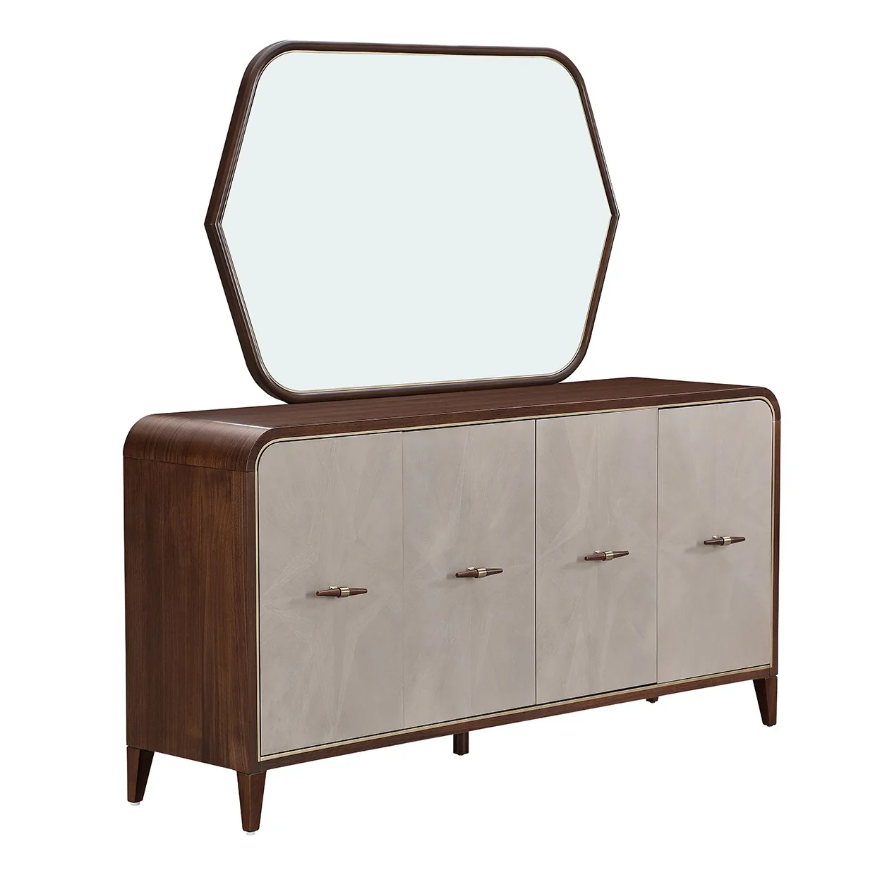 Houston Sideboard with Mirror - Walnut - Image 2
