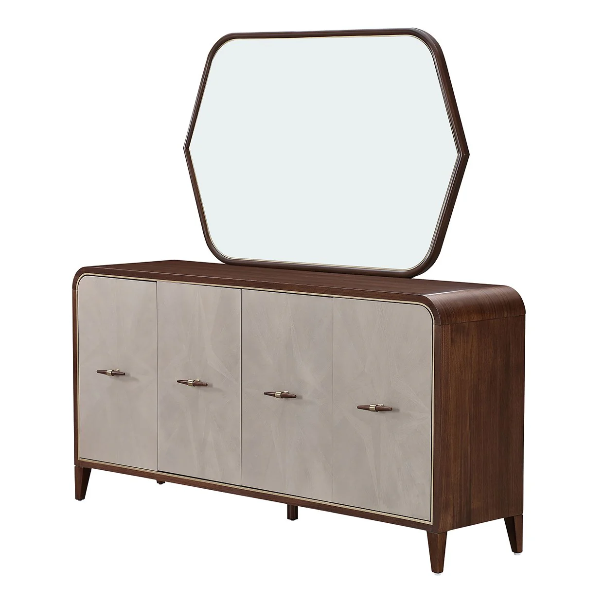Houston Sideboard with Mirror - Walnut - Image 3