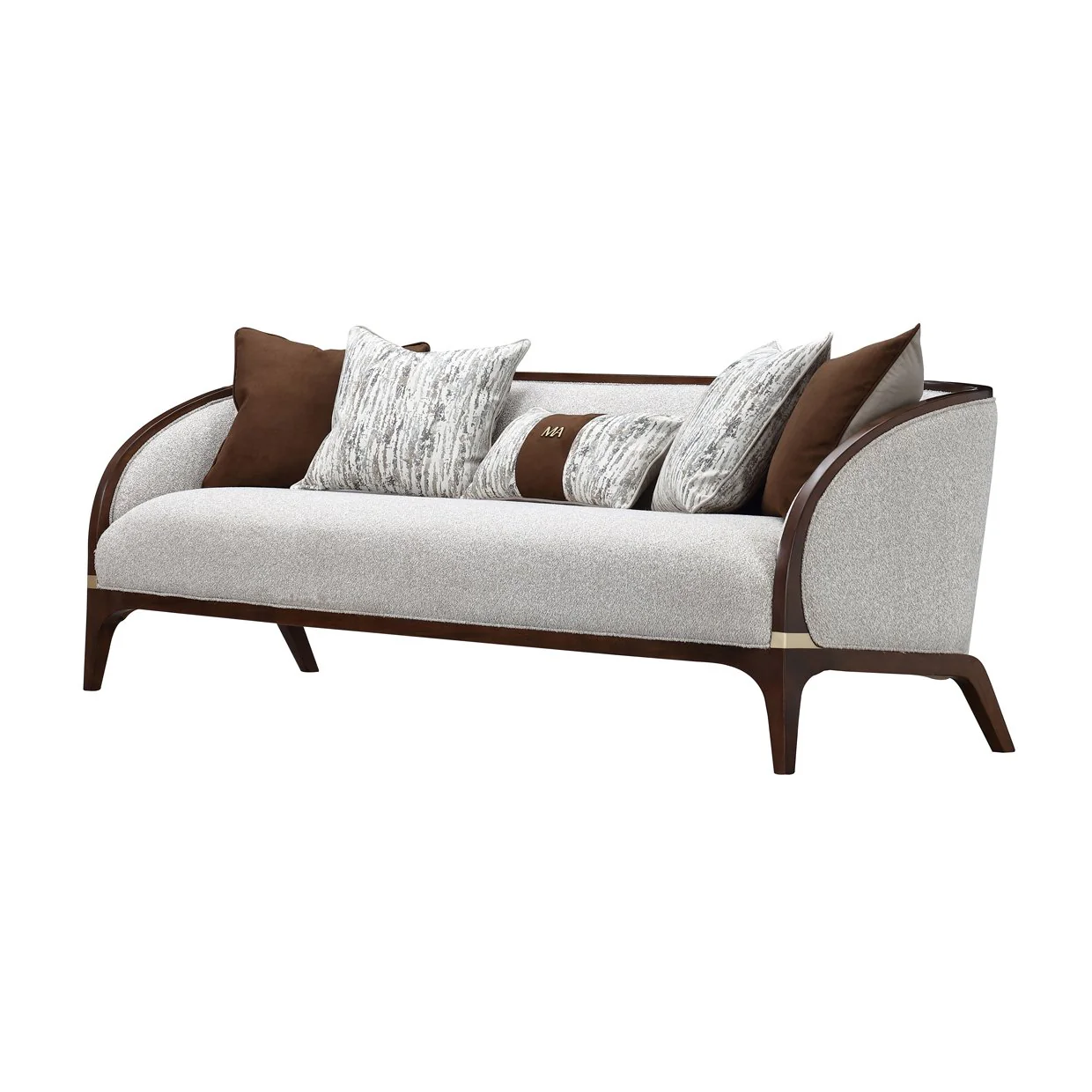 Houston Sofa - Pebble/Walnut - Image 12