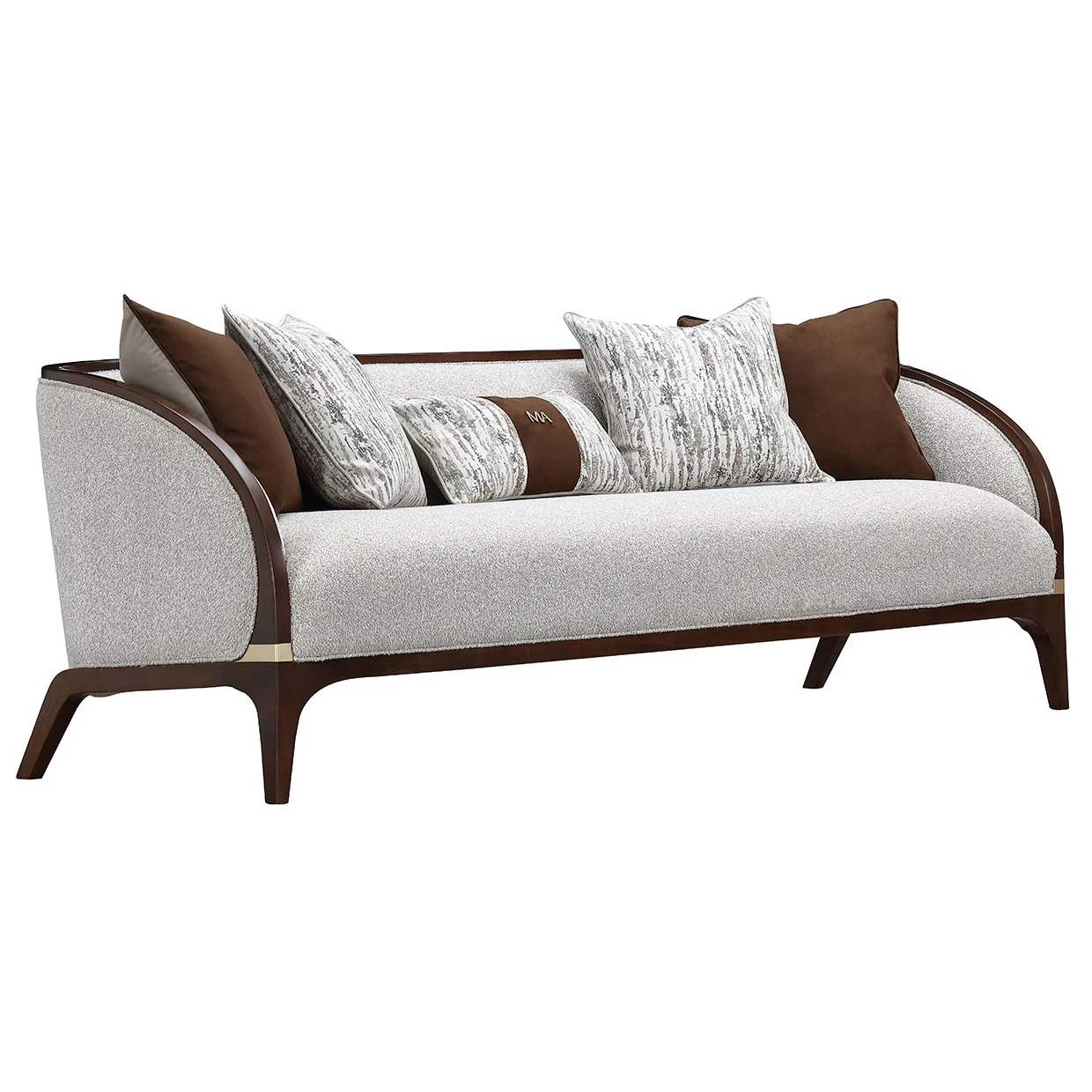 Houston Sofa - Pebble/Walnut - Image 2