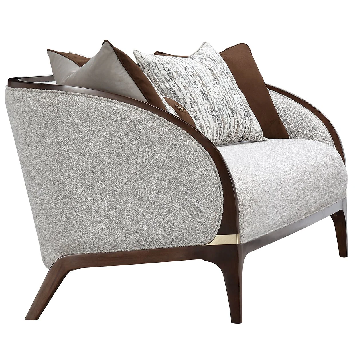 Houston Sofa - Pebble/Walnut - Image 3