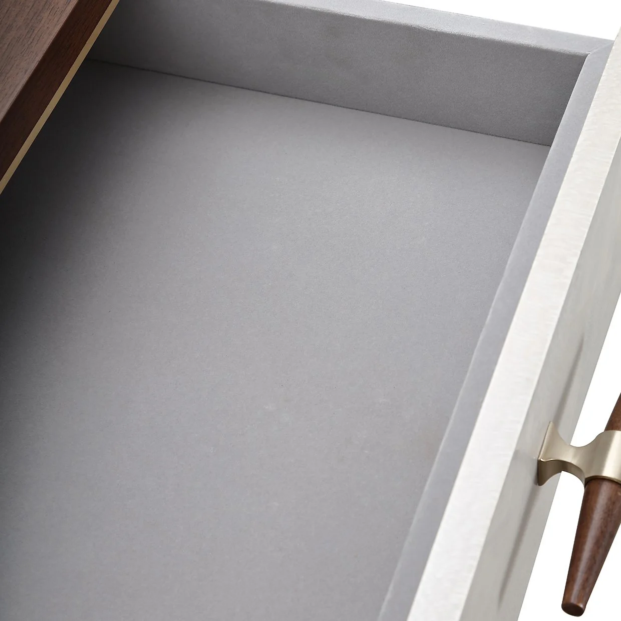 Houston Vanity Table with Mirror - Walnut - Image 6