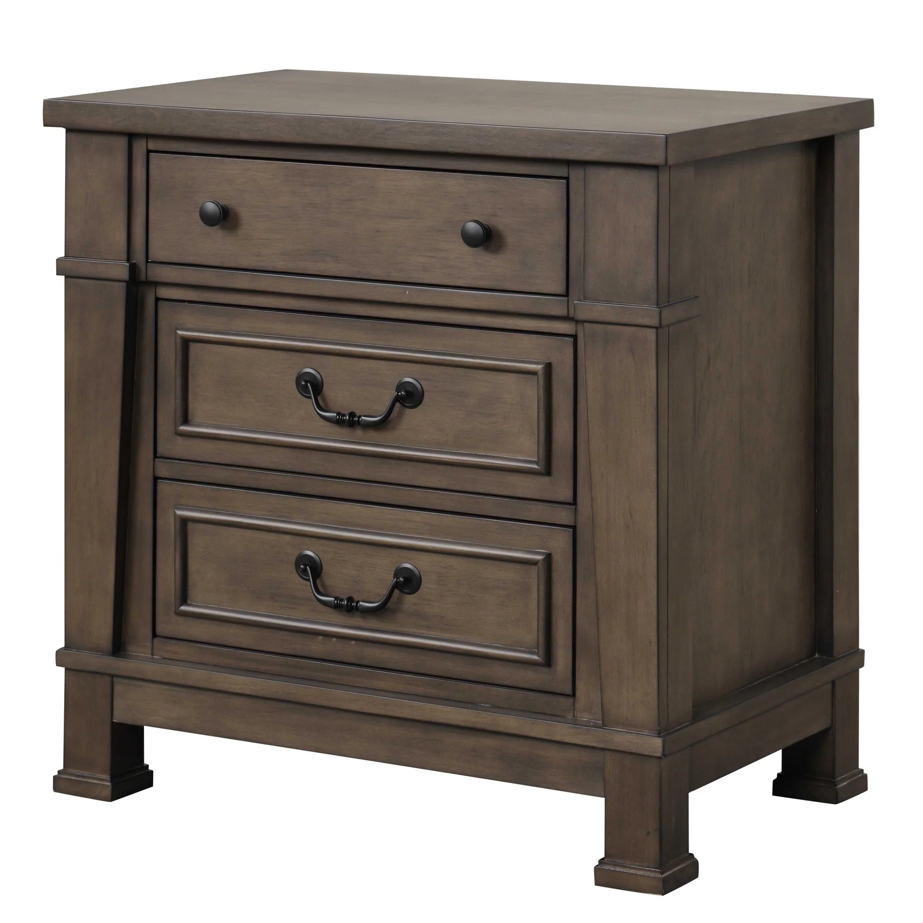 Huddersfield Nightstand W/ USB, Dark Walnut - Image 3