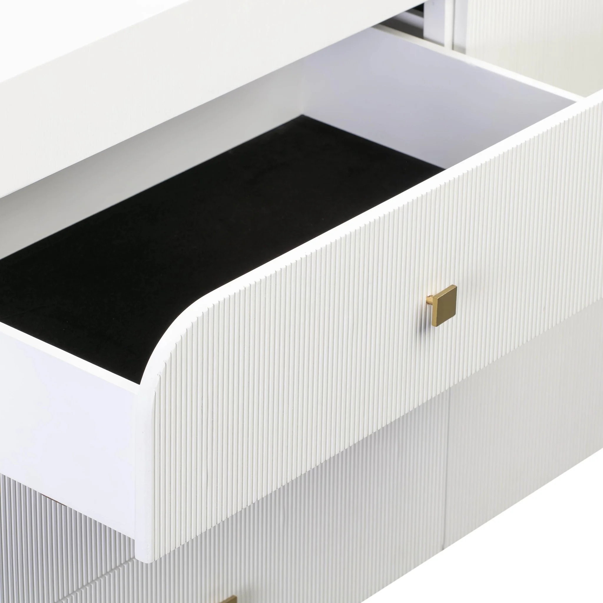 Hump 6 Drawer White Dresser - Image 6