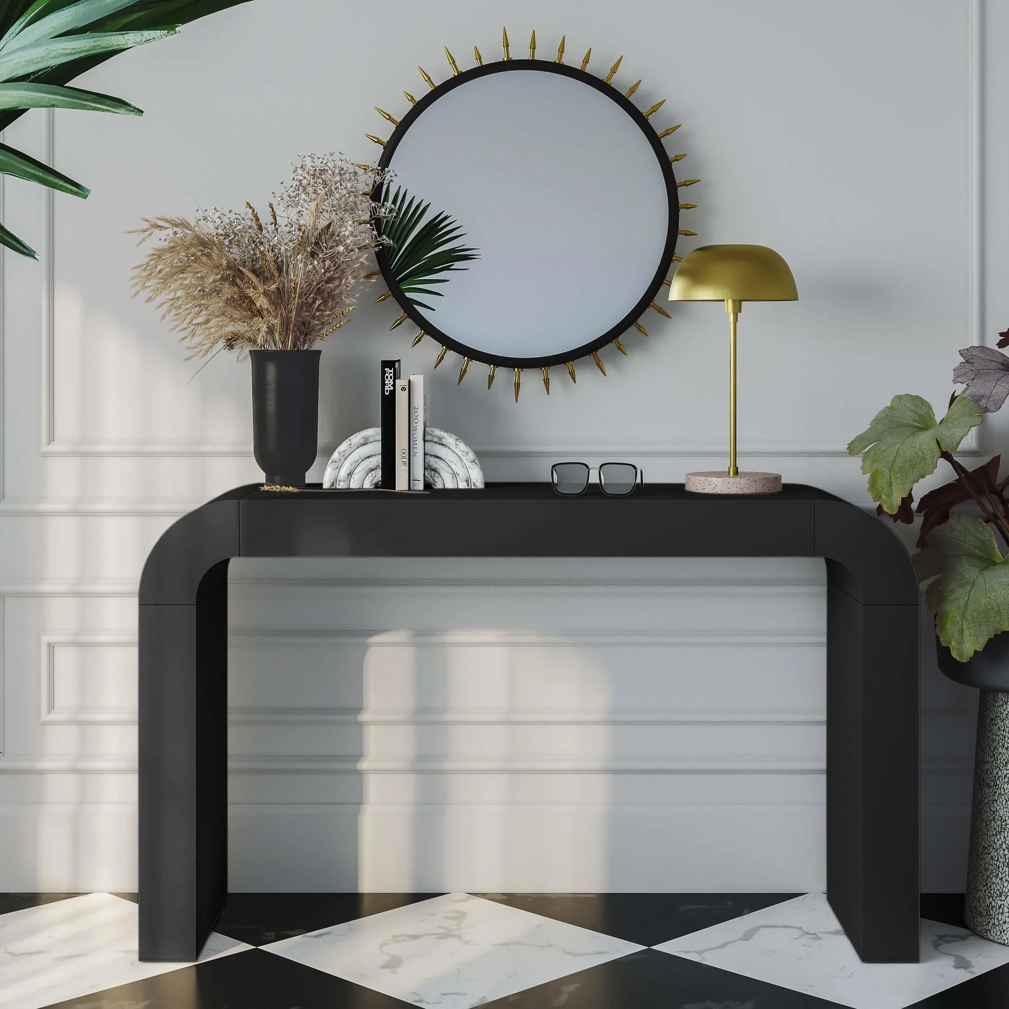 Hump Black Console Table - Image 2
