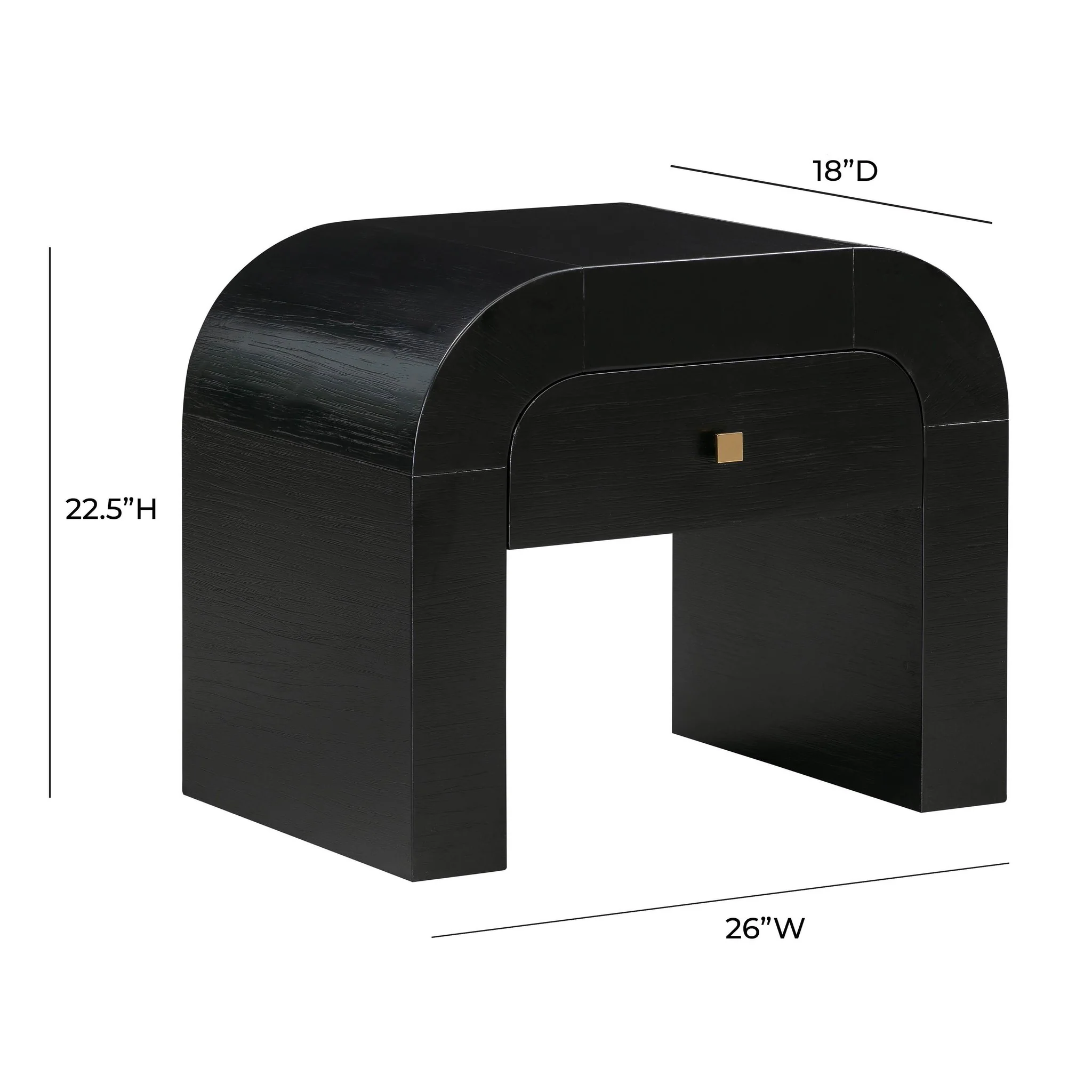 Hump Black Nightstand - Image 7
