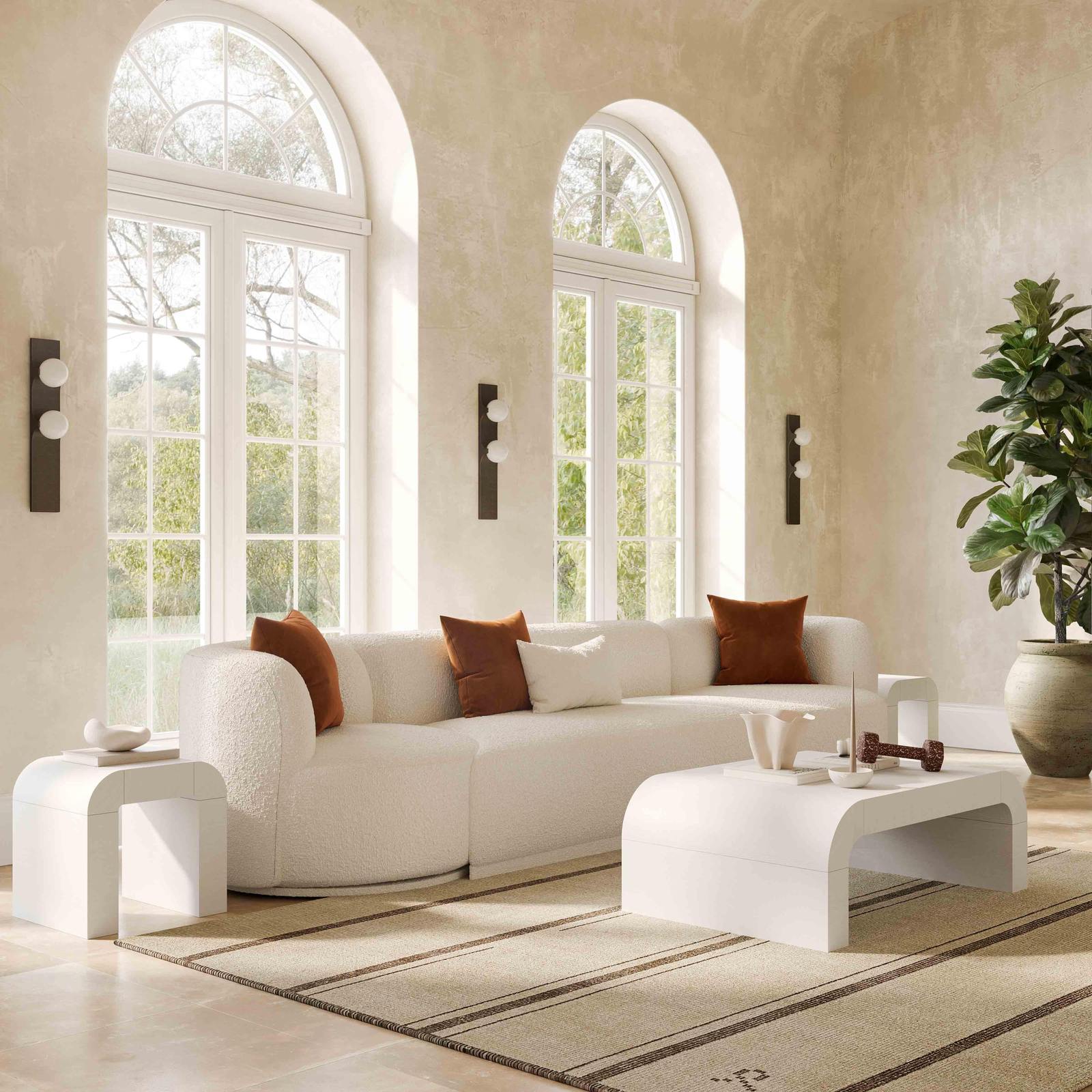 Hump White Side Table - Image 2