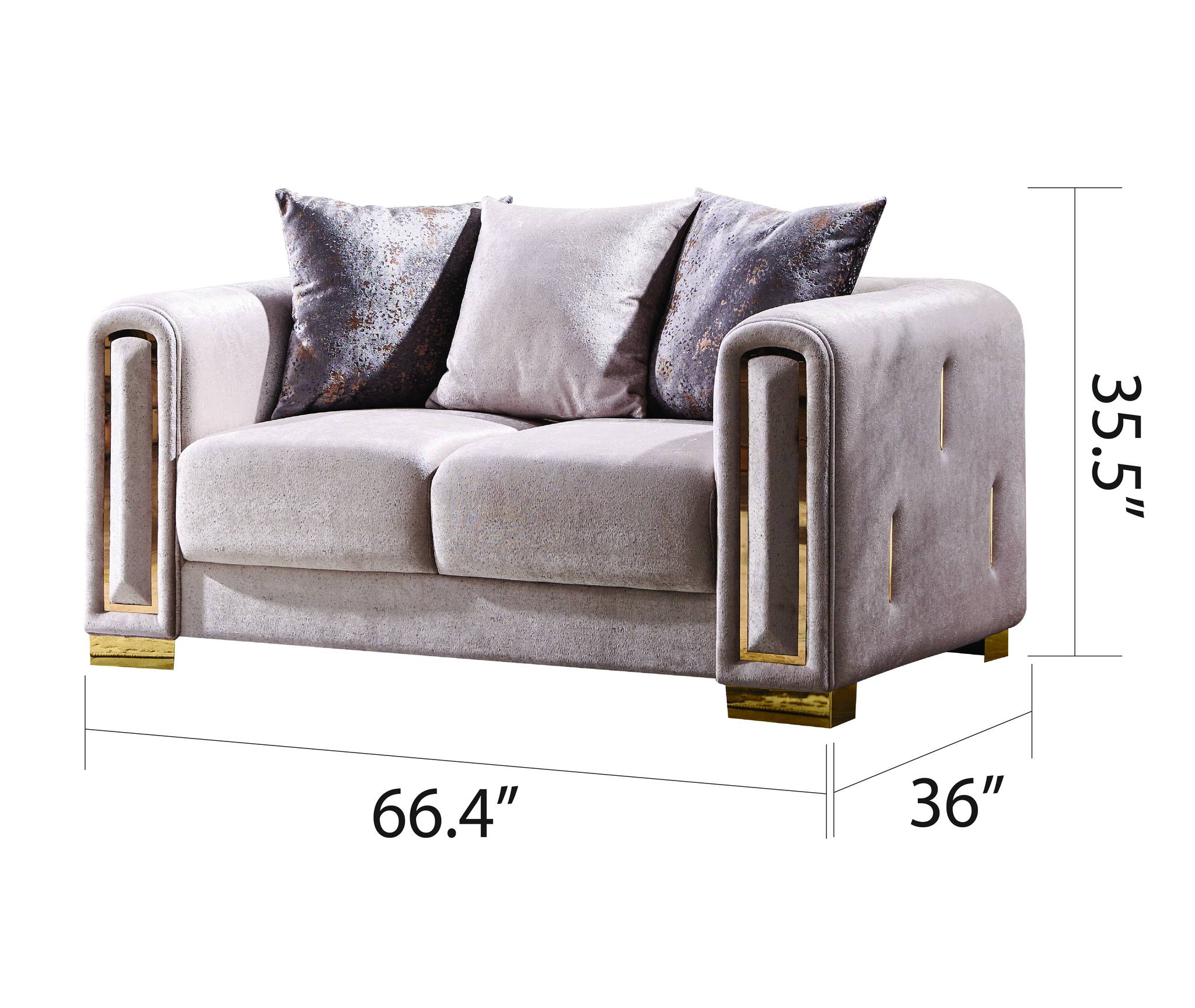 Impreza Loveseat Beige - Image 2