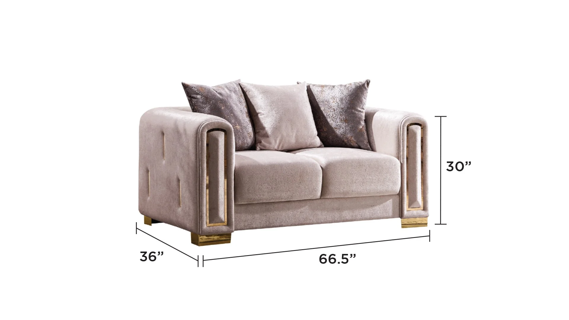 Impreza Loveseat Beige - Image 4