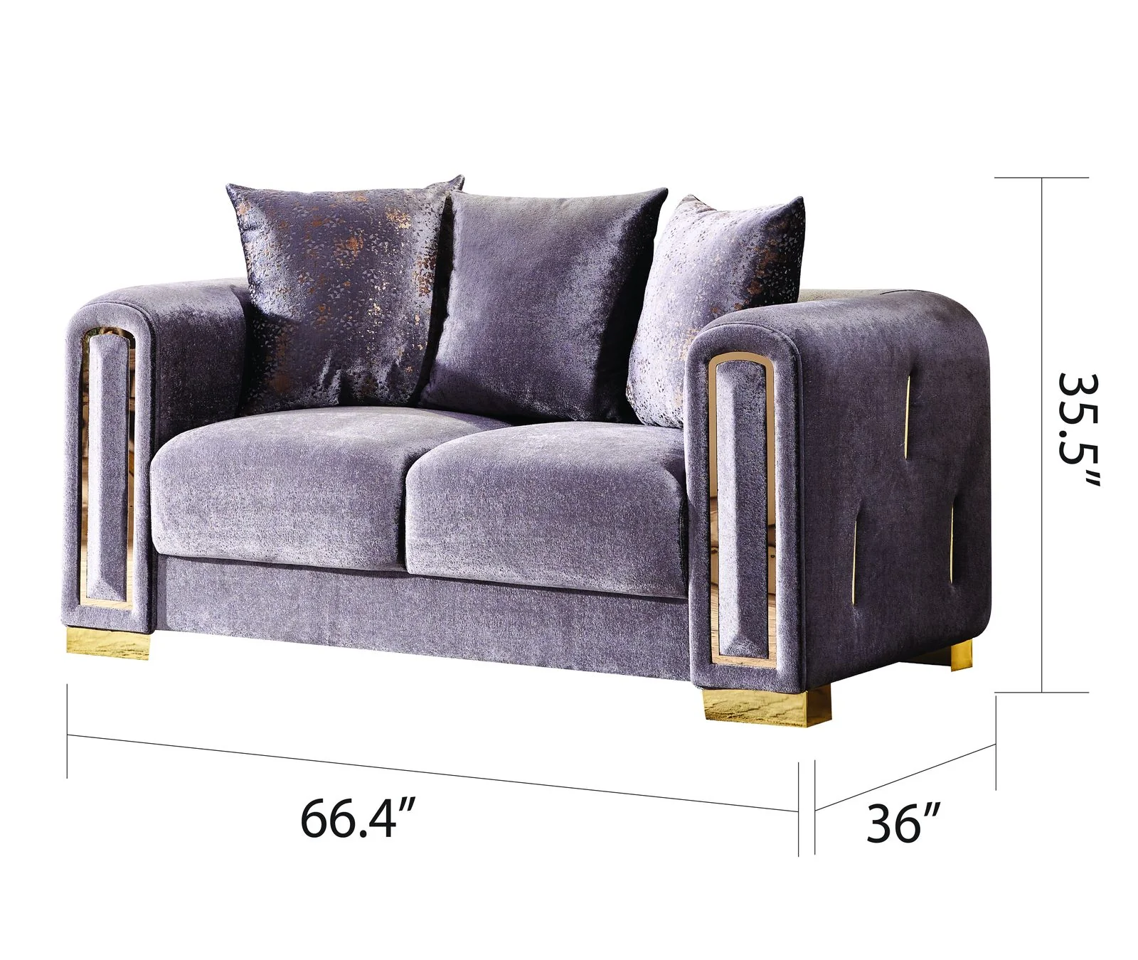 Impreza Loveseat Silver - Image 2