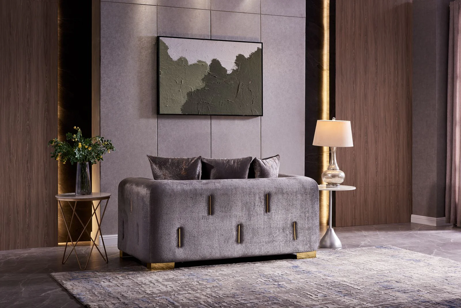 Impreza Loveseat Silver - Image 3
